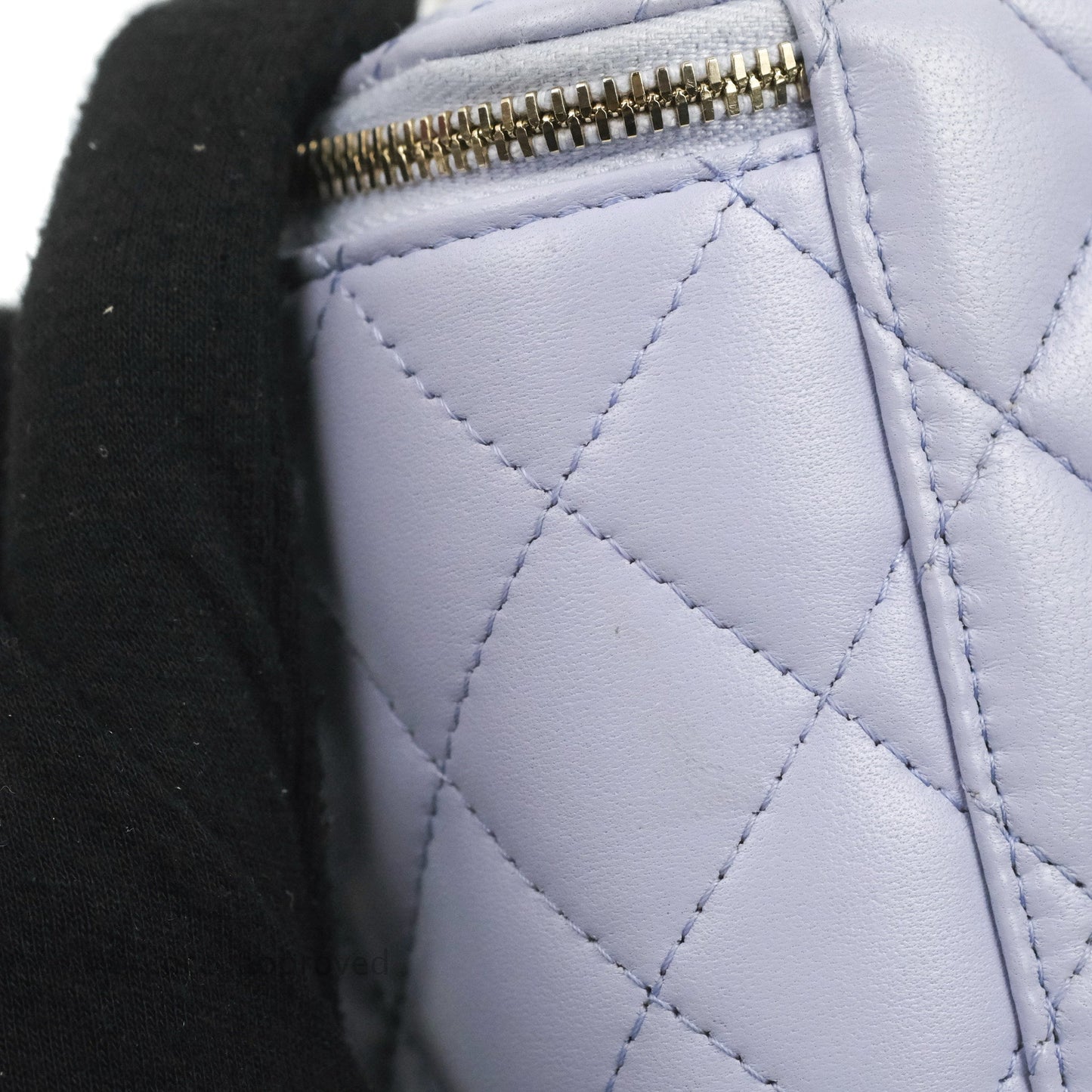 Chanel Vanity Rectangular Top Handle Lilac Lambskin Gold Hardware