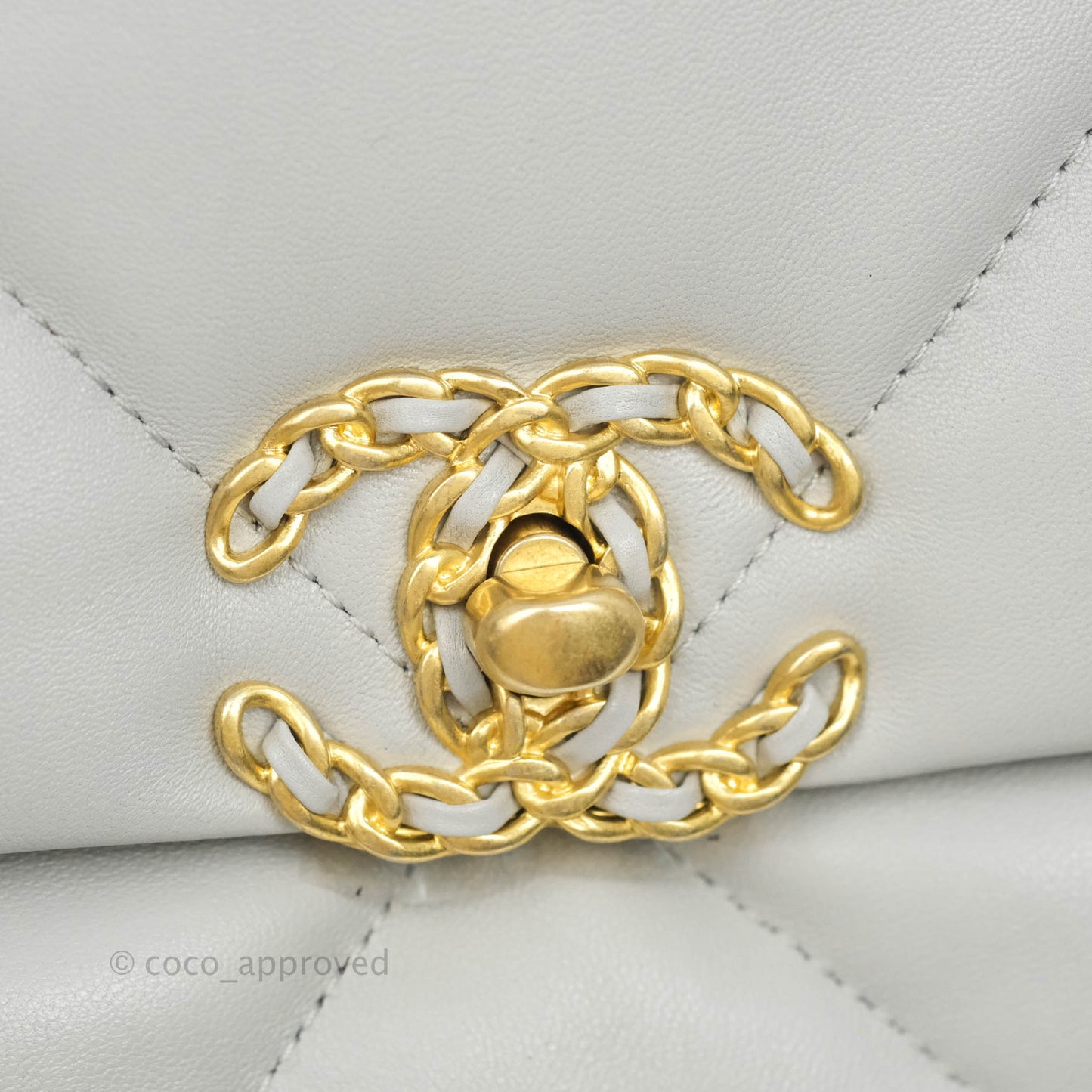 Chanel 19 Small Grey Lambskin Mixed Hardware