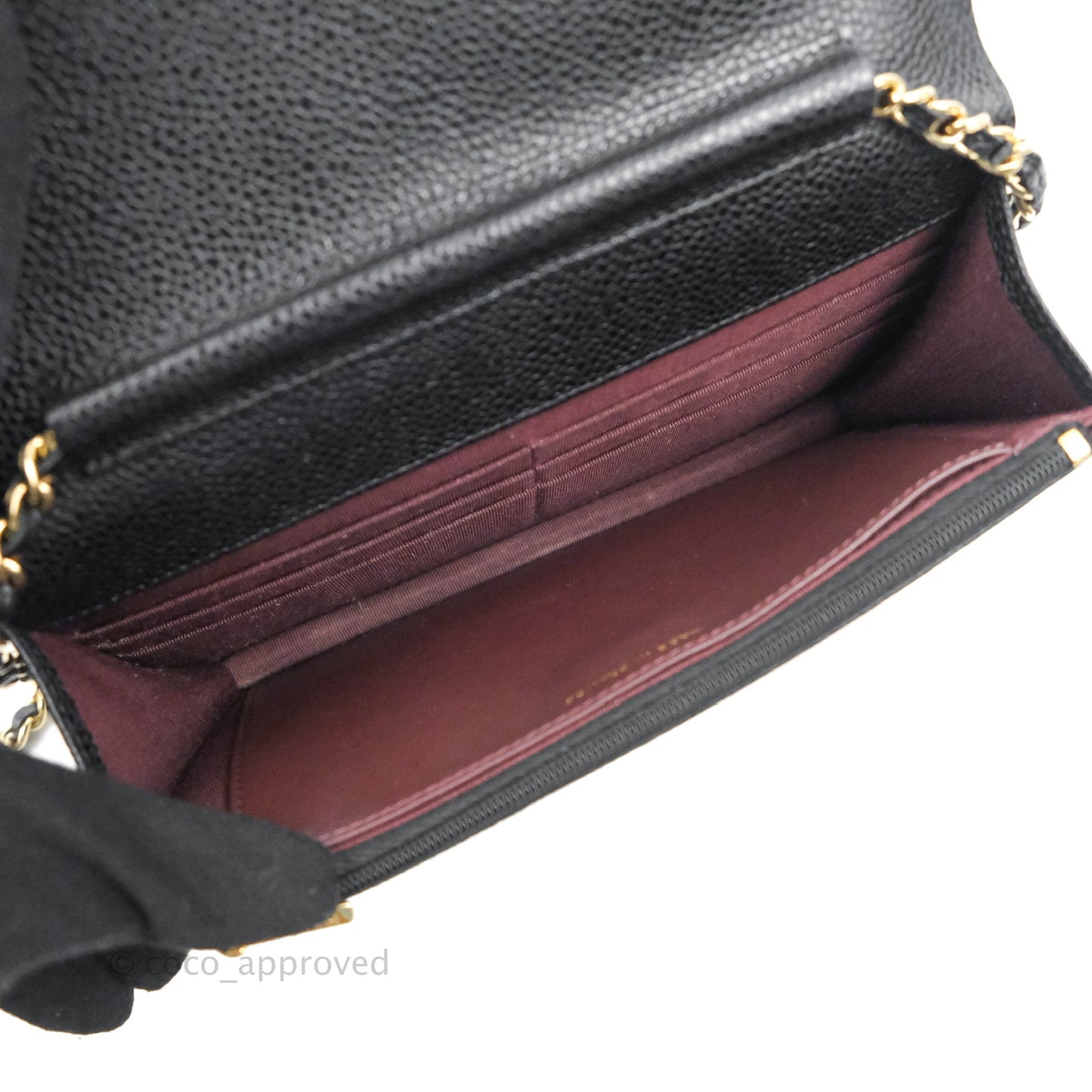 Chanel Quilted Classic WOC Black Caviar Gold Hardware
