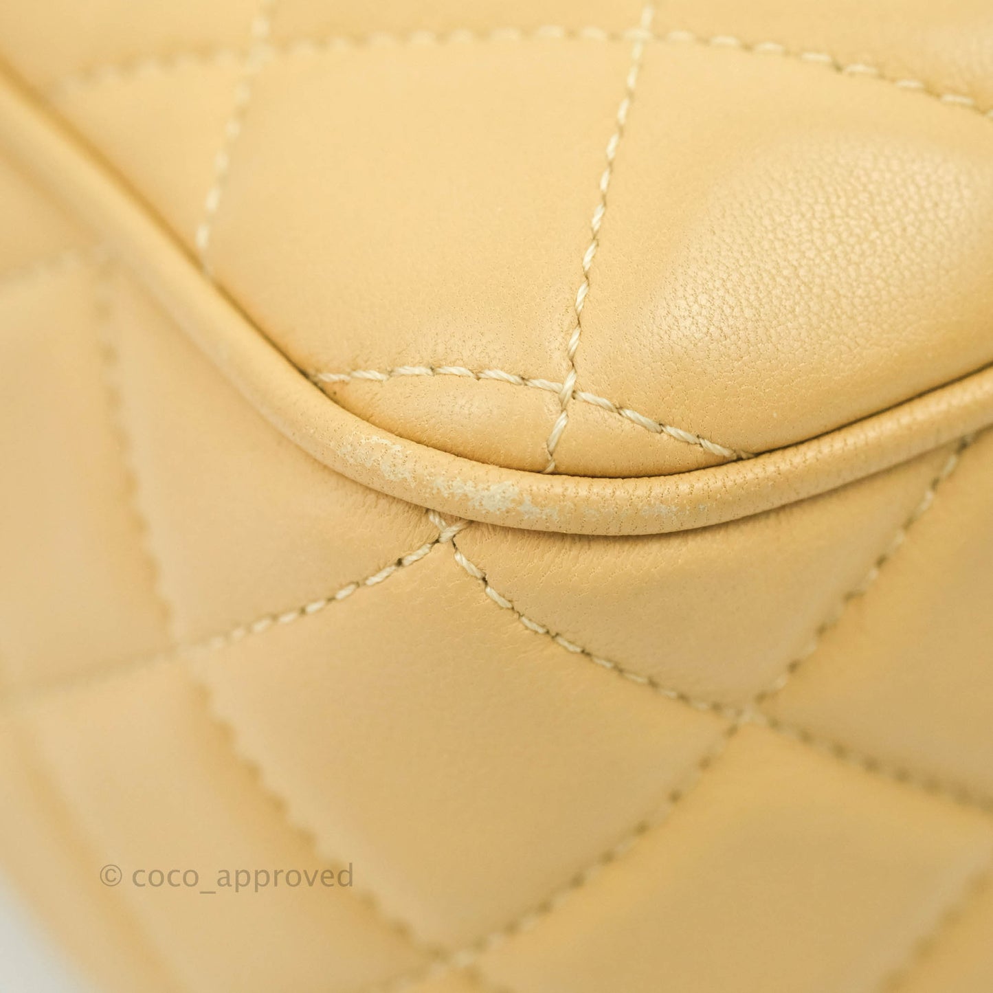 Chanel Calfskin Coco Vintage Camera Case Beige Gold Hardware
