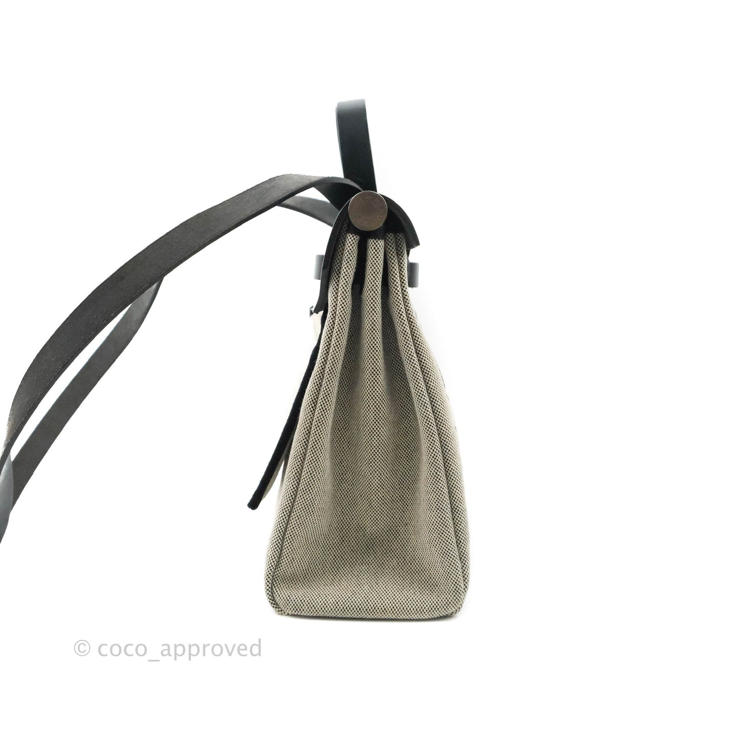 Hermès Herbag Zip 31 Black Pegasus Pop Canvas Palladium Hardware