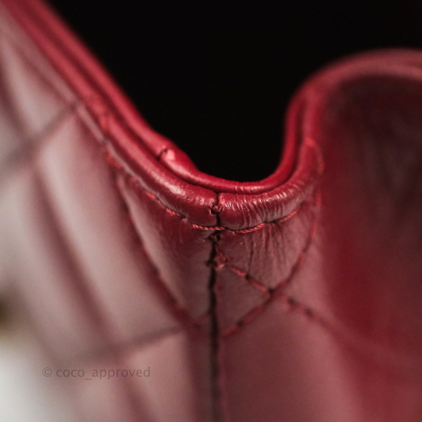 Chanel Quilted Mini Square Burgundy Lambskin Gold Hardware
