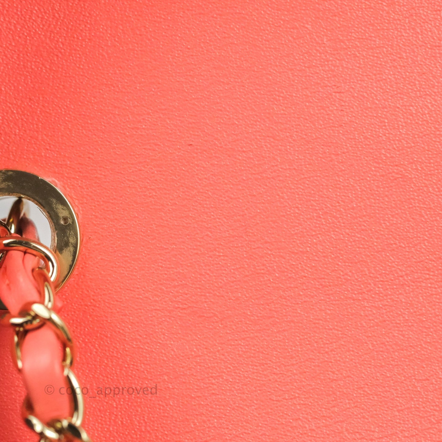 Chanel Trendy CC Vanity Case Coral Pink Lambskin Gold Hardware