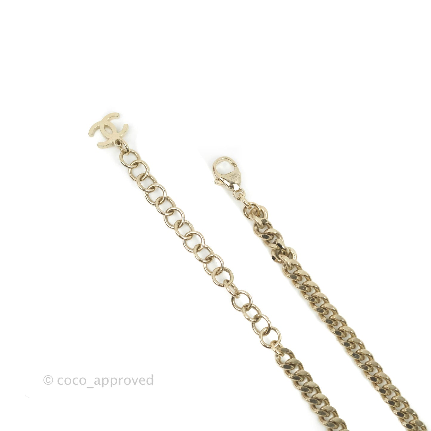 Chanel Crystal CC Gold Chain Choker 22B