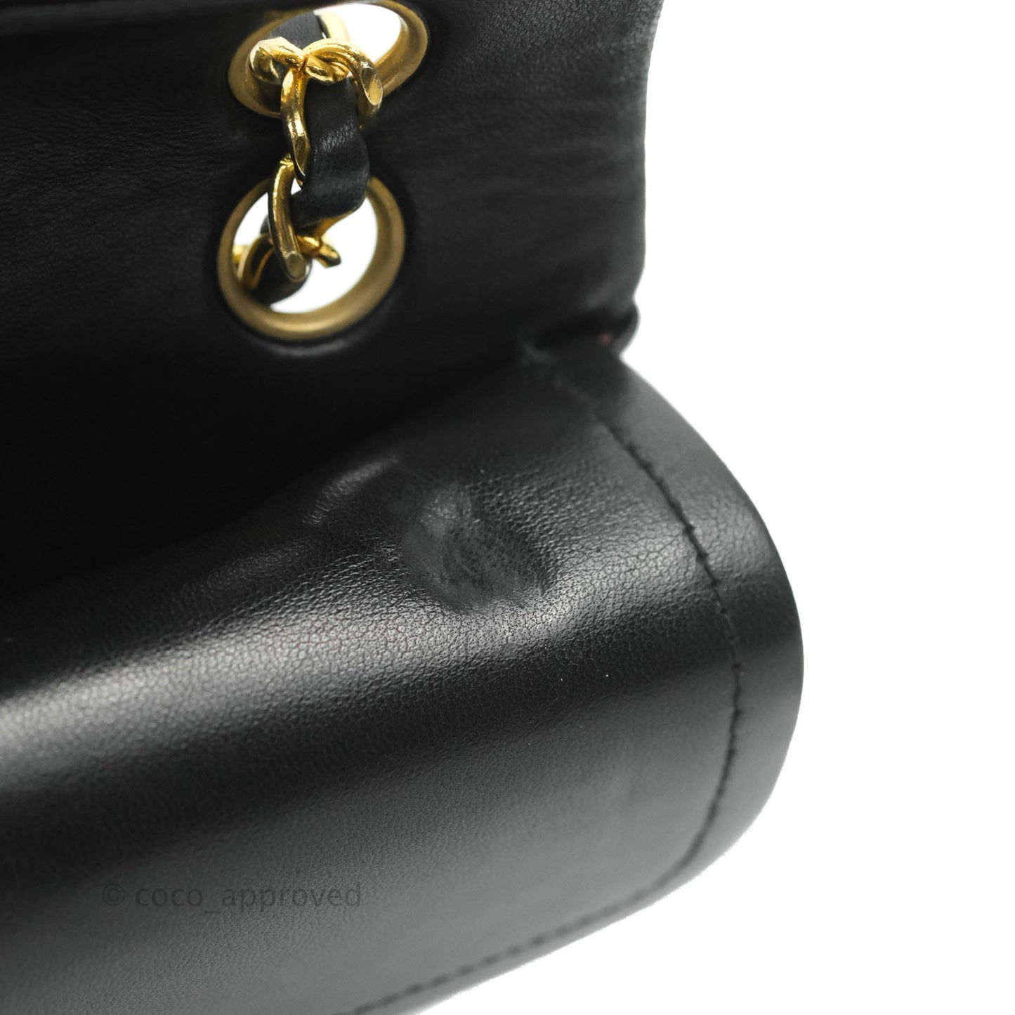 Chanel Vintage Classic Small S/M Flap Black Lambskin 24K Gold Hardware