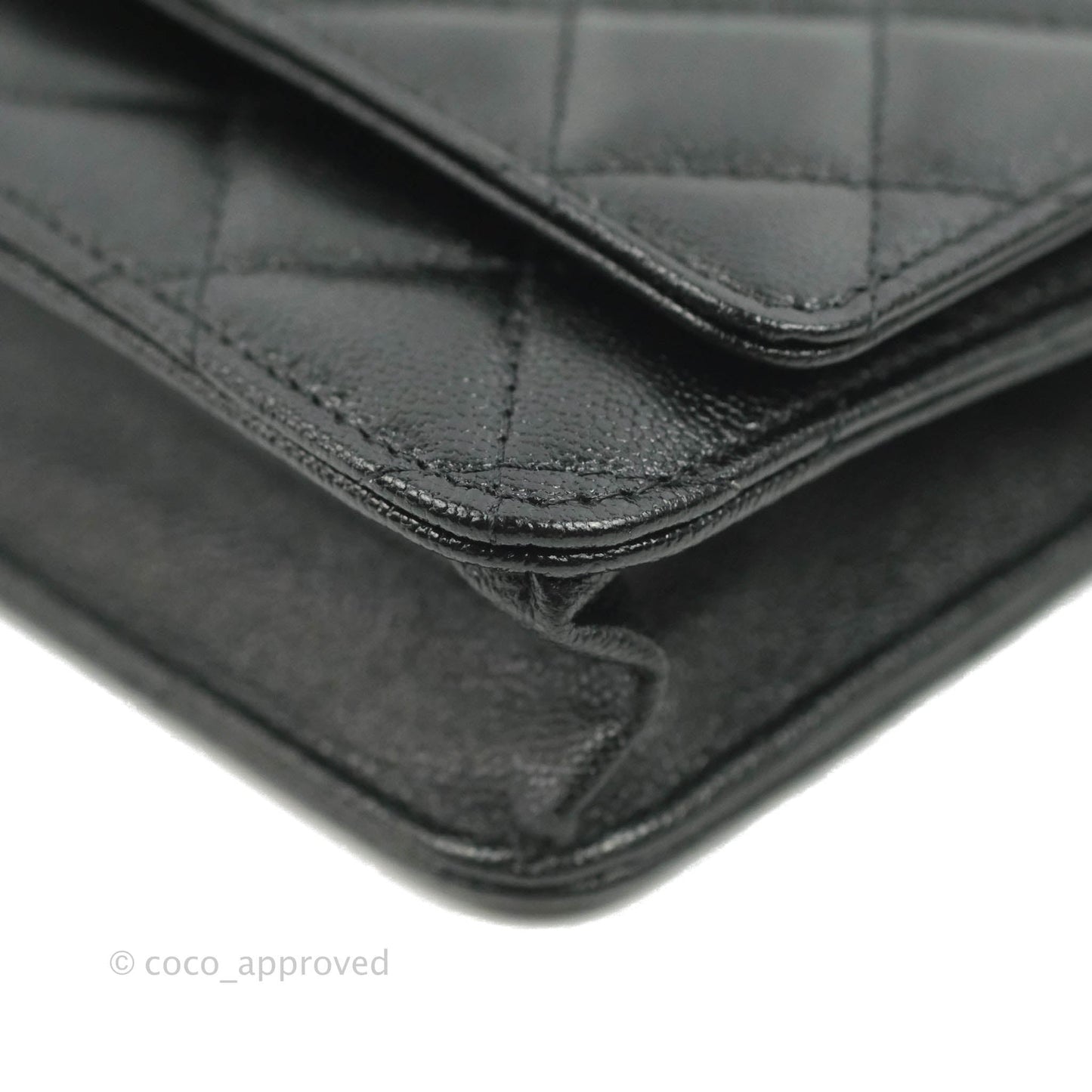 Chanel Quilted Wallet on Chain WOC Black Caviar Gold Hardware