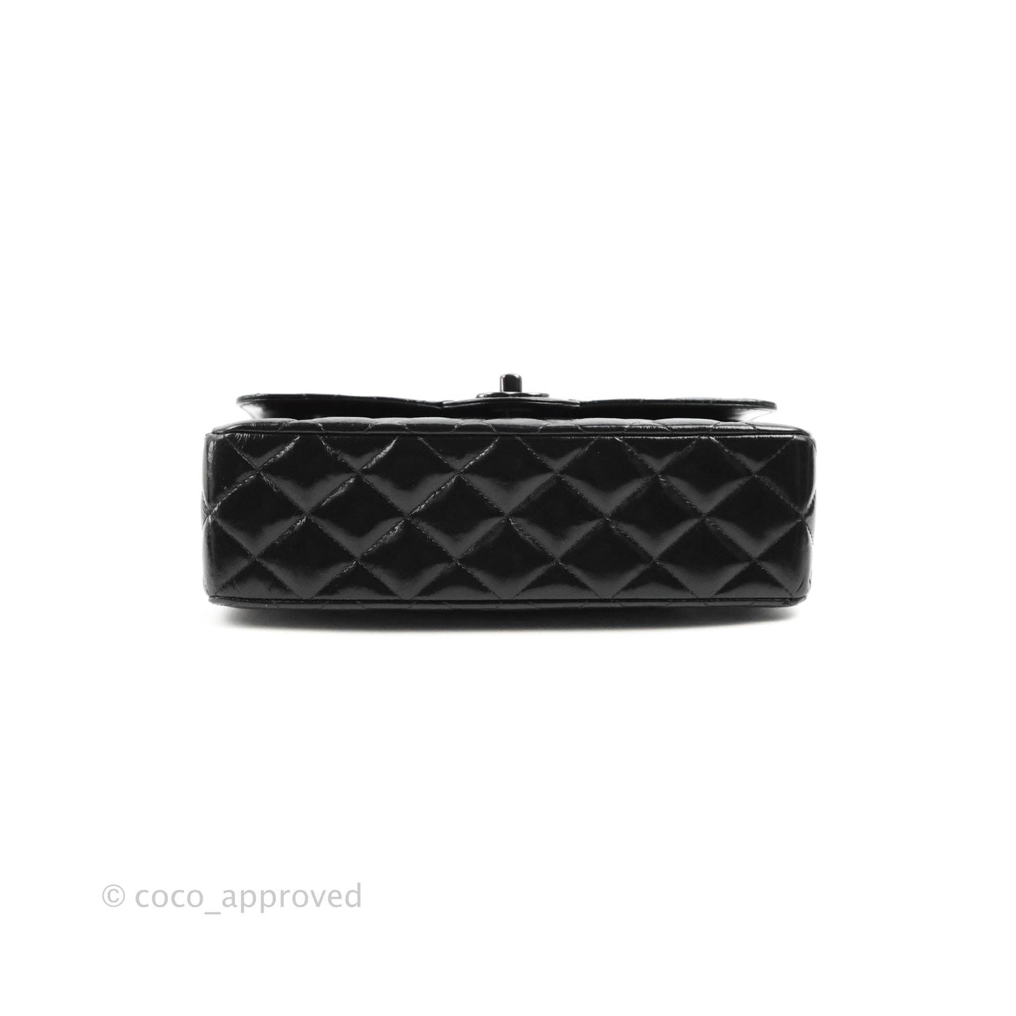 Chanel Small Classic Quilted Flap So Black Glazed Crumpled Calfskin