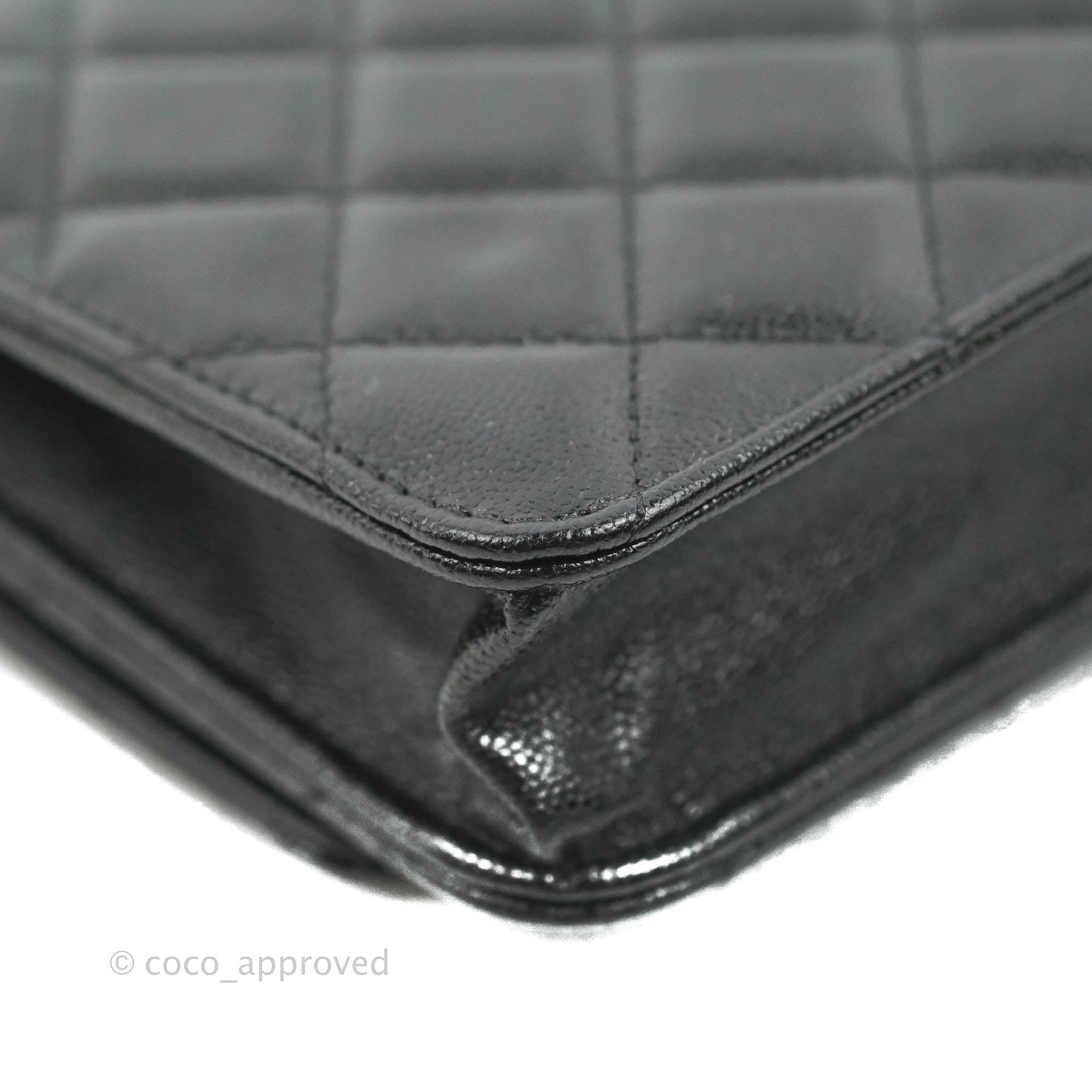 Chanel Quilted Wallet on Chain WOC Black Caviar Gold Hardware