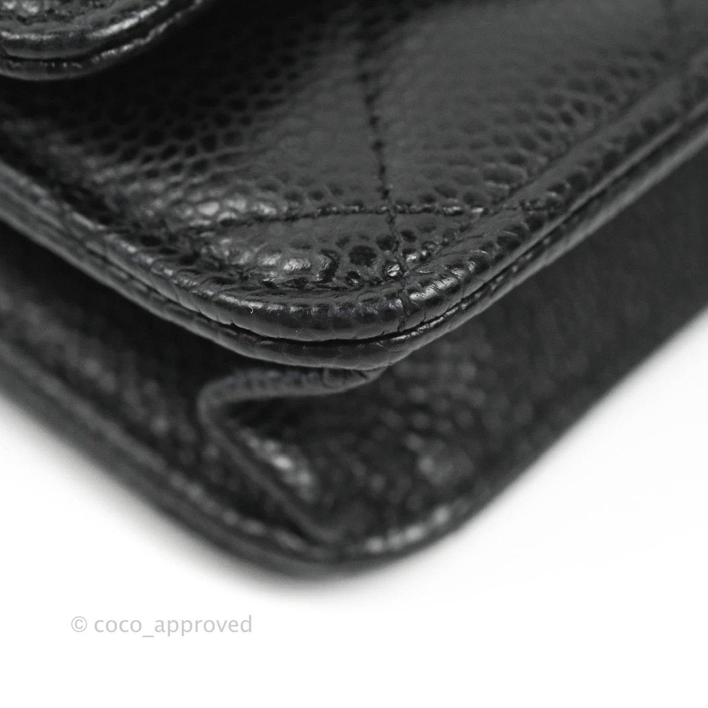 Chanel Quilted Classic WOC Black Caviar Silver Hardware