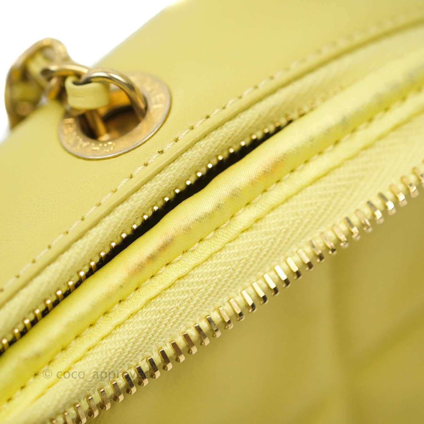 Chanel Quilted Diamond Cut Small Lambskin Yellow Gold Hardware Flap Bag