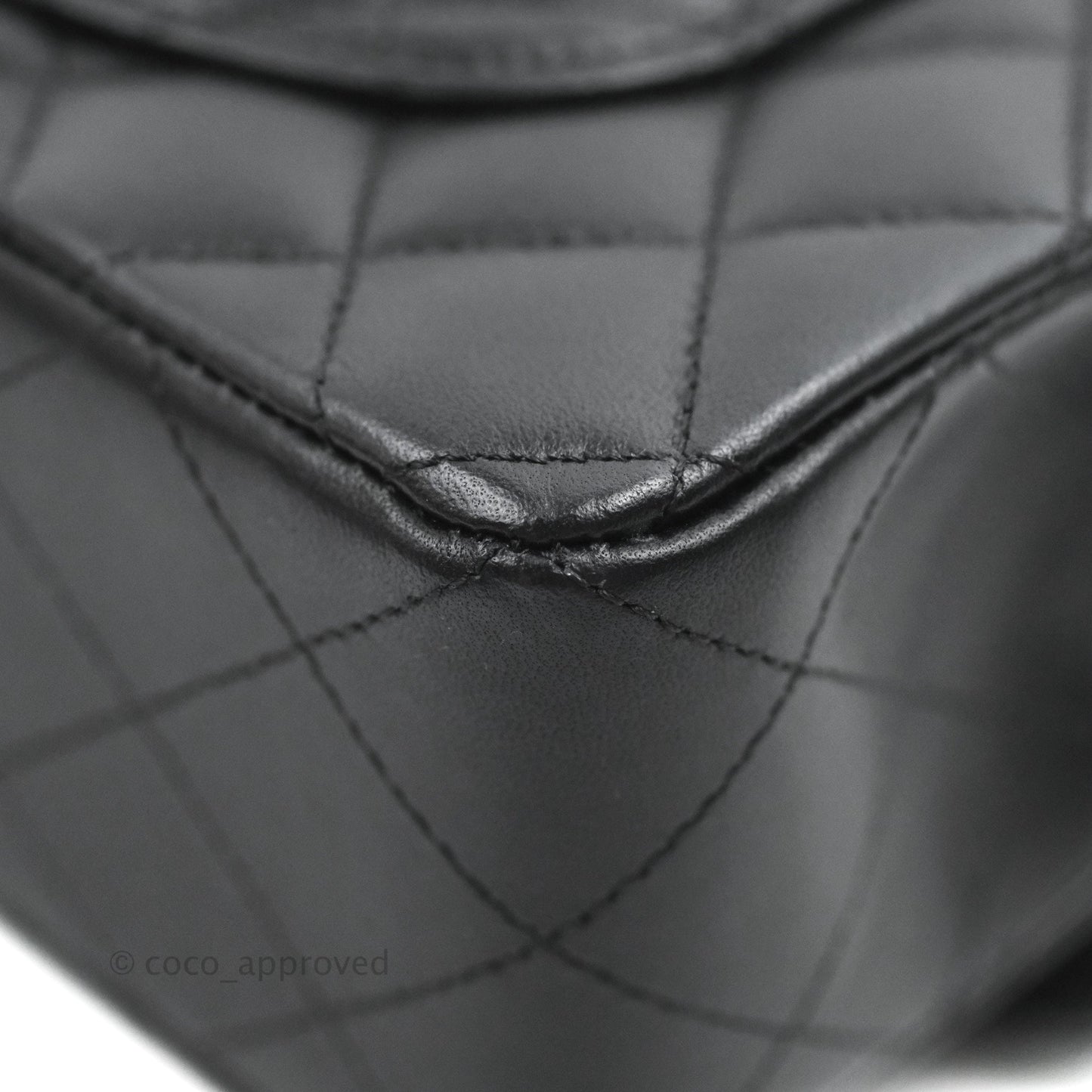 Chanel Small Classic Quilted Flap Black Lambskin Gold Hardware