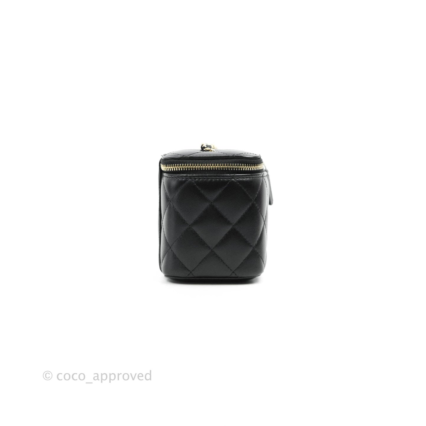 Chanel Vanity with Classic Chain Black Lambskin Gold Hardware
