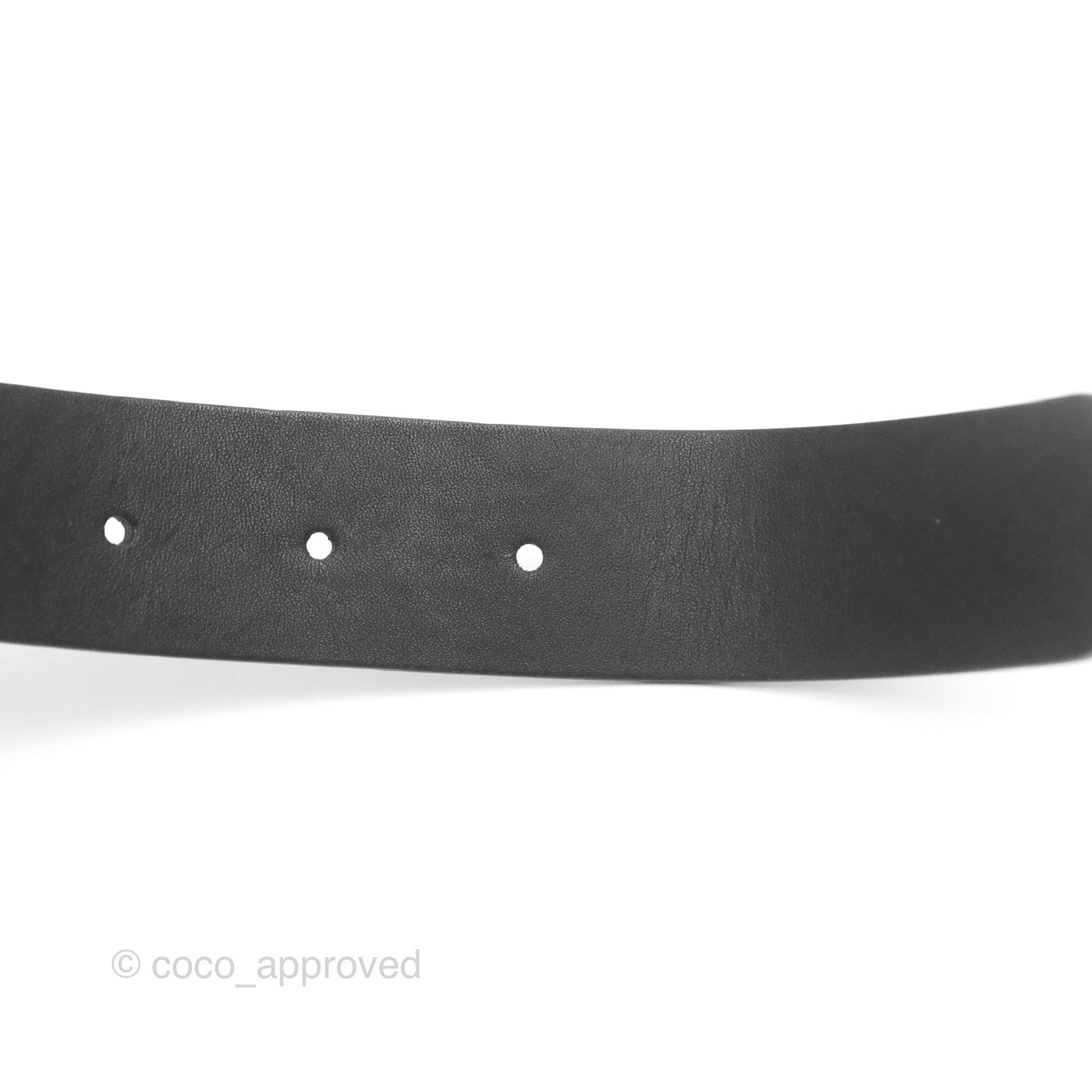 Chanel CC Leather Belt Black Crystal Size 75 19A