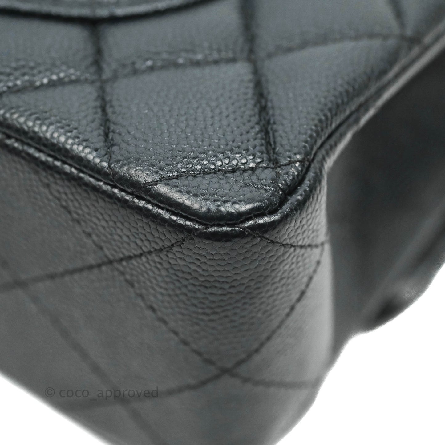 Chanel Small Classic Quilted Flap Very Dark Navy Caviar Gold Hardware