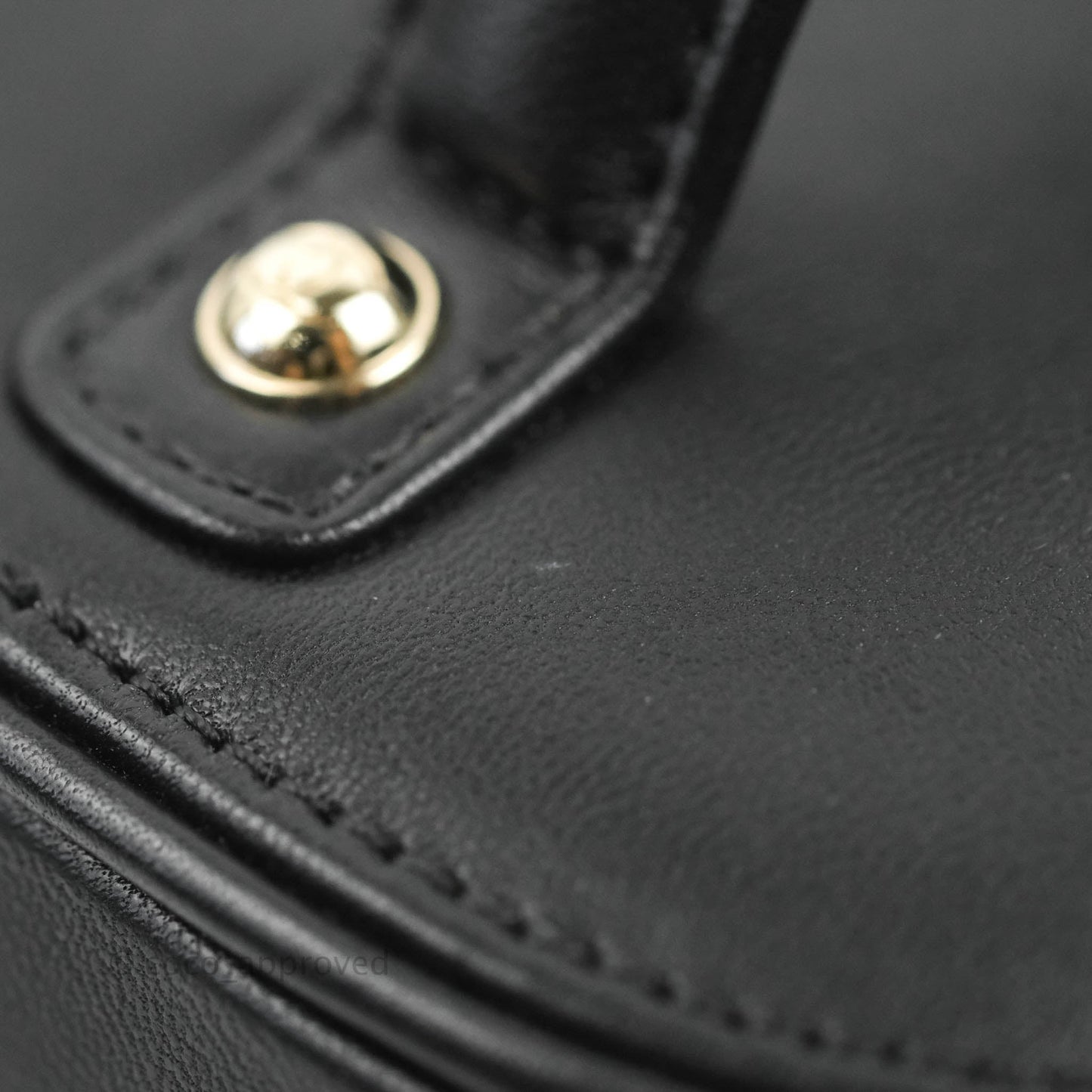 Chanel CC Mania Vanity Case Black Lambskin Gold Hardware