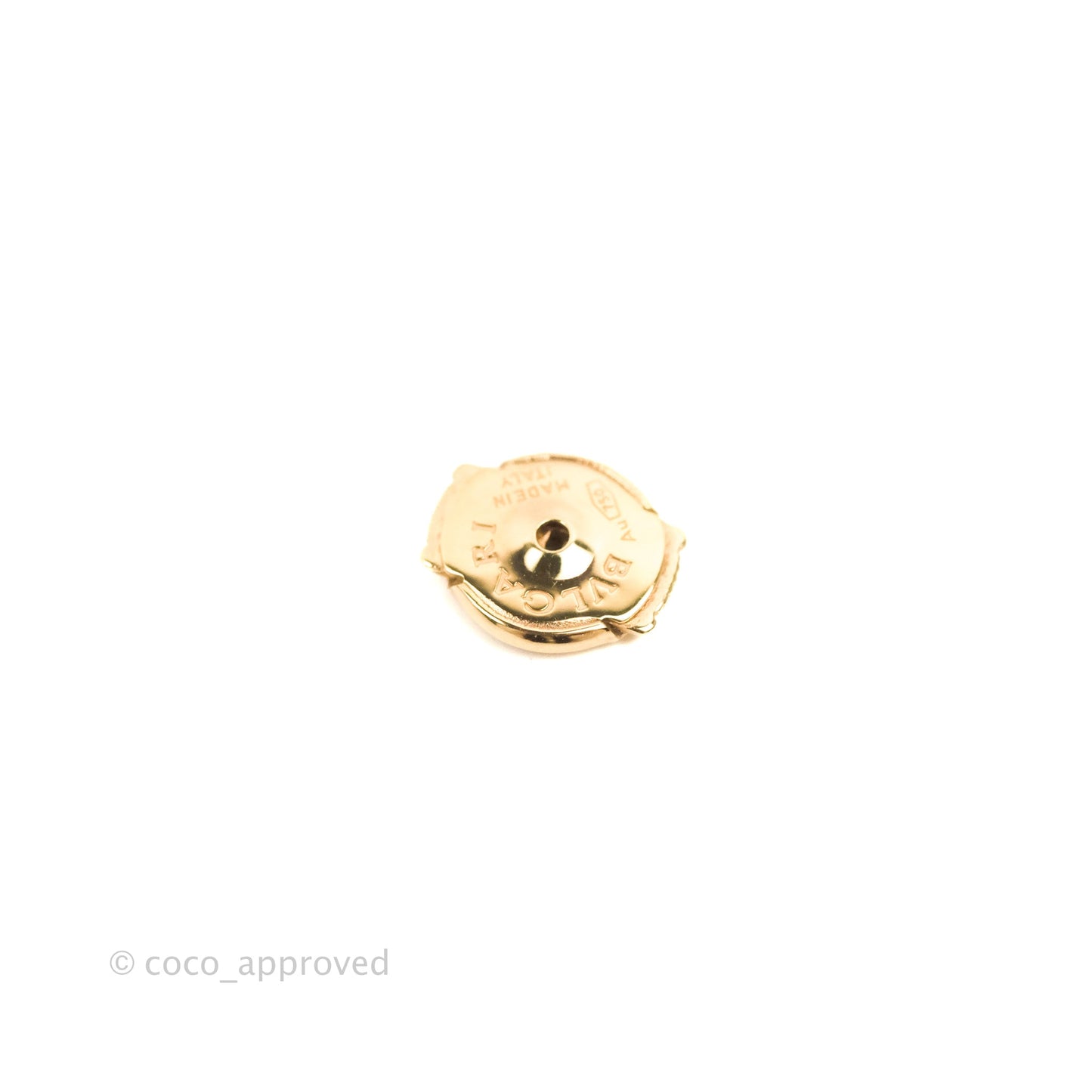 Bvlgaril Bulgari-Bulgari 18K Rose Gold Diamonds Round Earrings