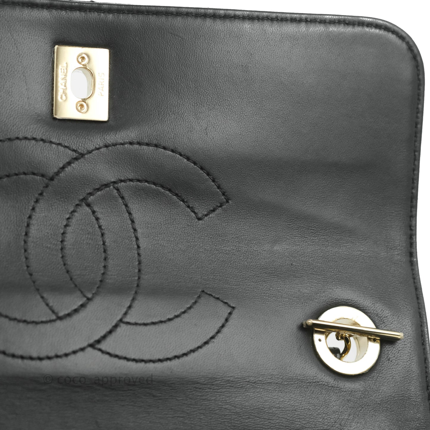Chanel Small Trendy CC Black Lambskin Gold Hardware