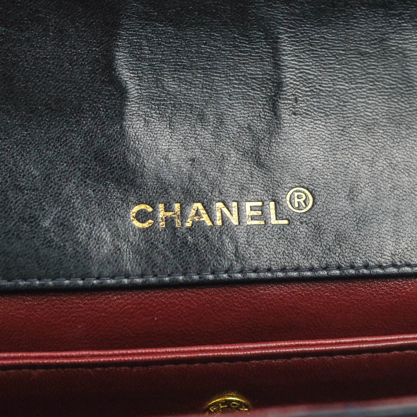 Chanel Vintage Quilted Flap Bag Navy Lambskin 24K Gold Hardware
