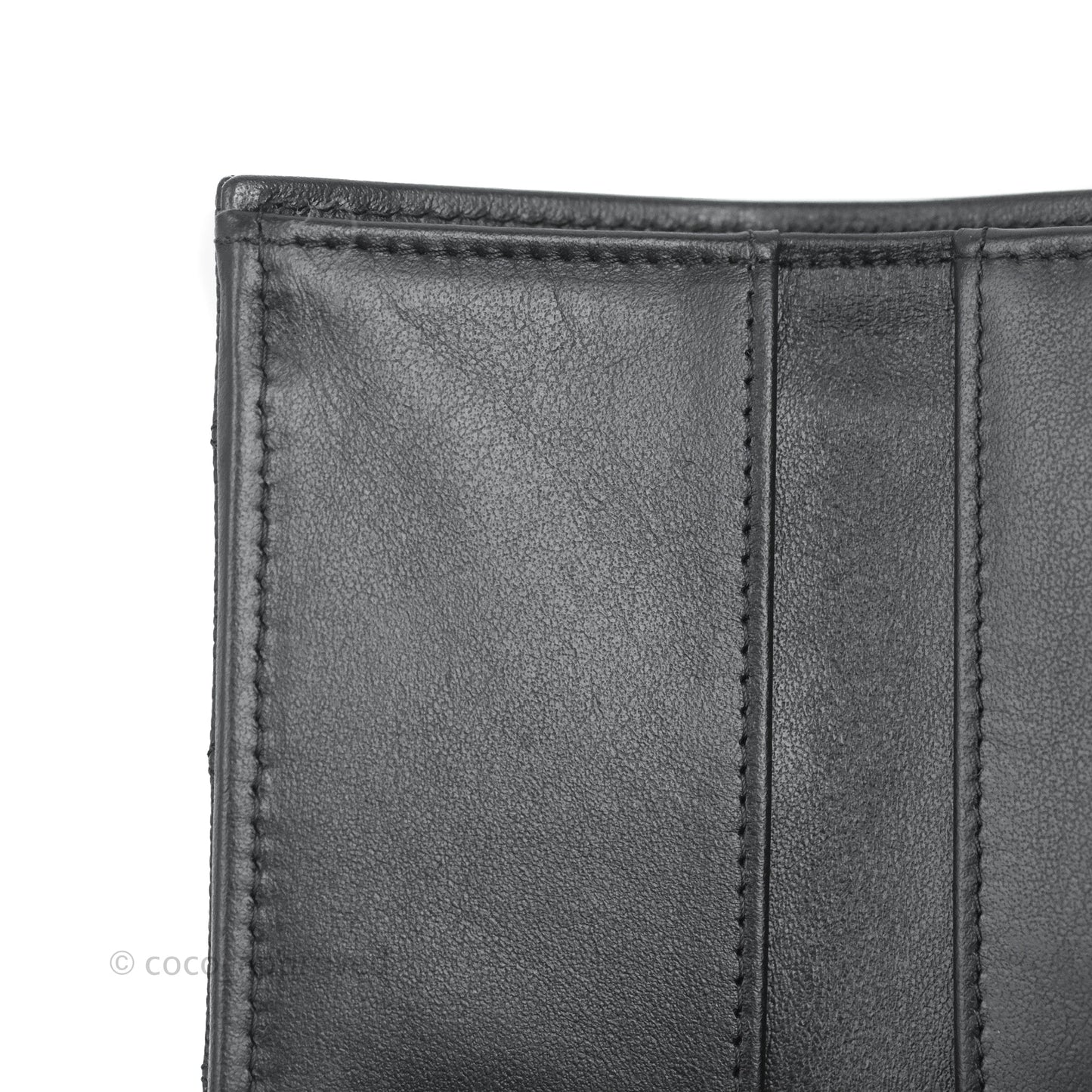 Chanel Small Flap Trifold Wallet Black Caviar Gold Hardware 23C