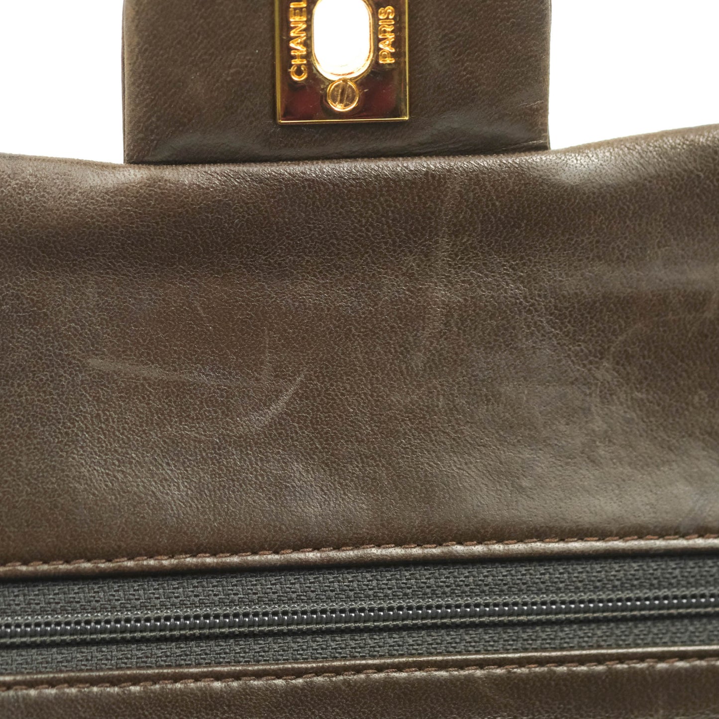 Chanel Classic Vintage Small Flap Brown Lambskin 24K Gold Hardware