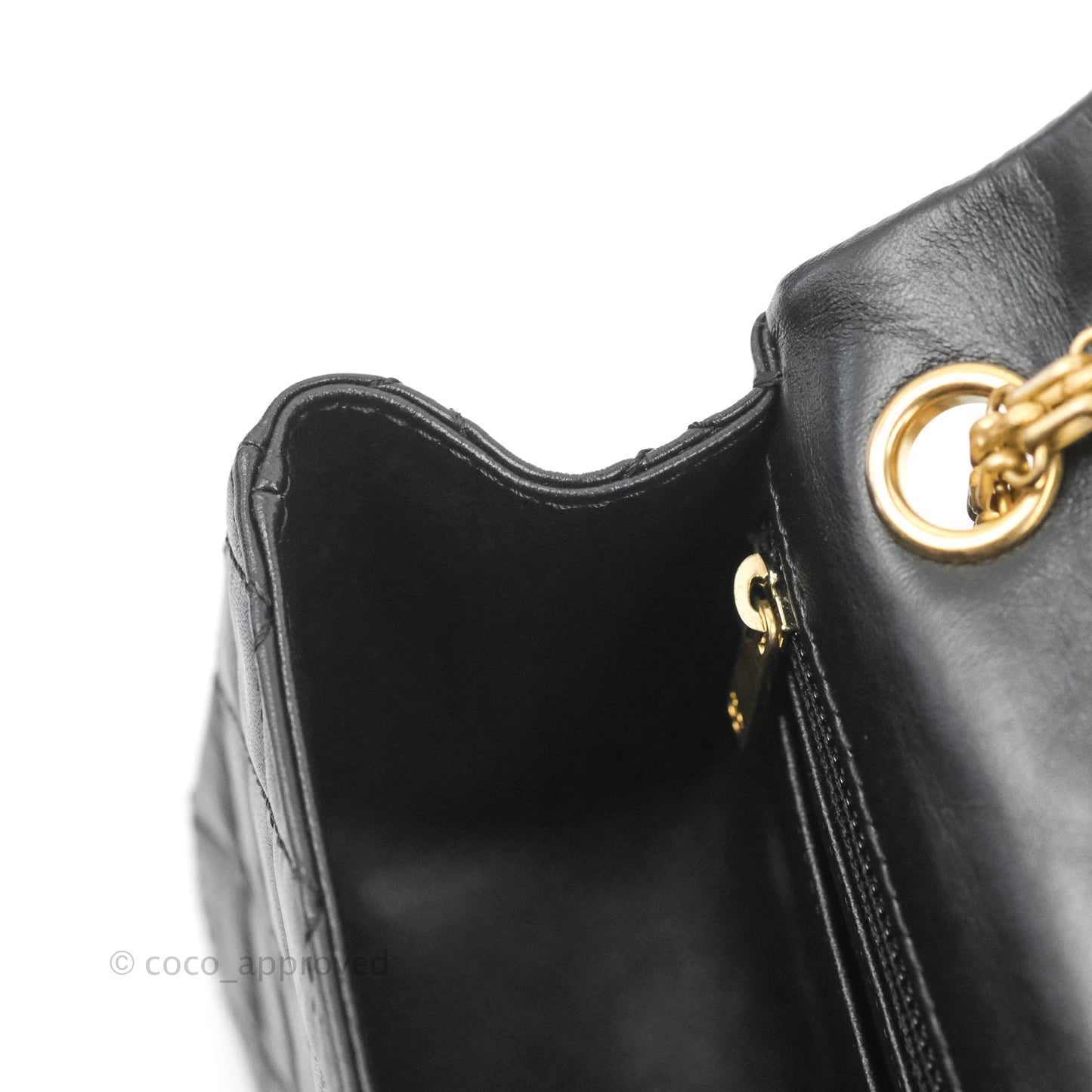 Chanel Mini Reissue 224 Black Aged Calfskin Aged Gold Hardware