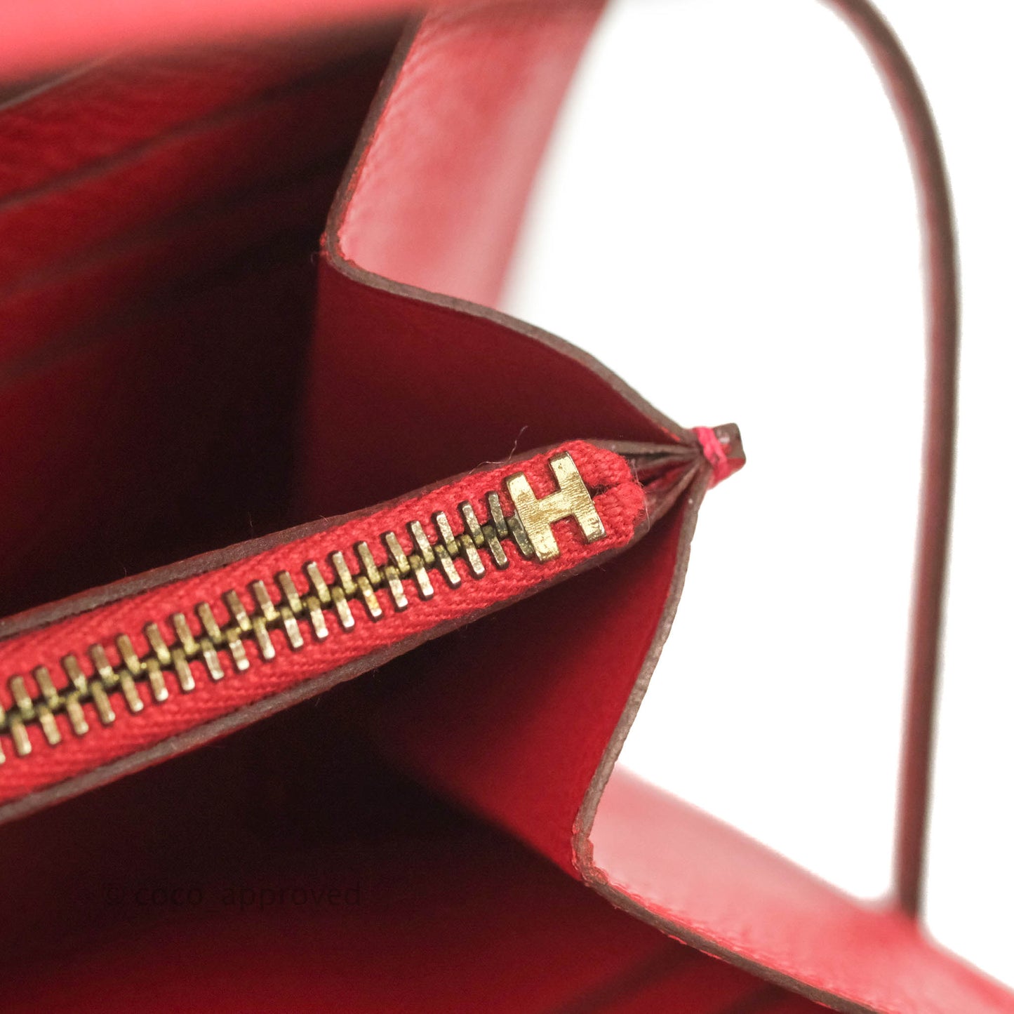 Hermès Kelly Wallet Red Epsom Gold Hardware