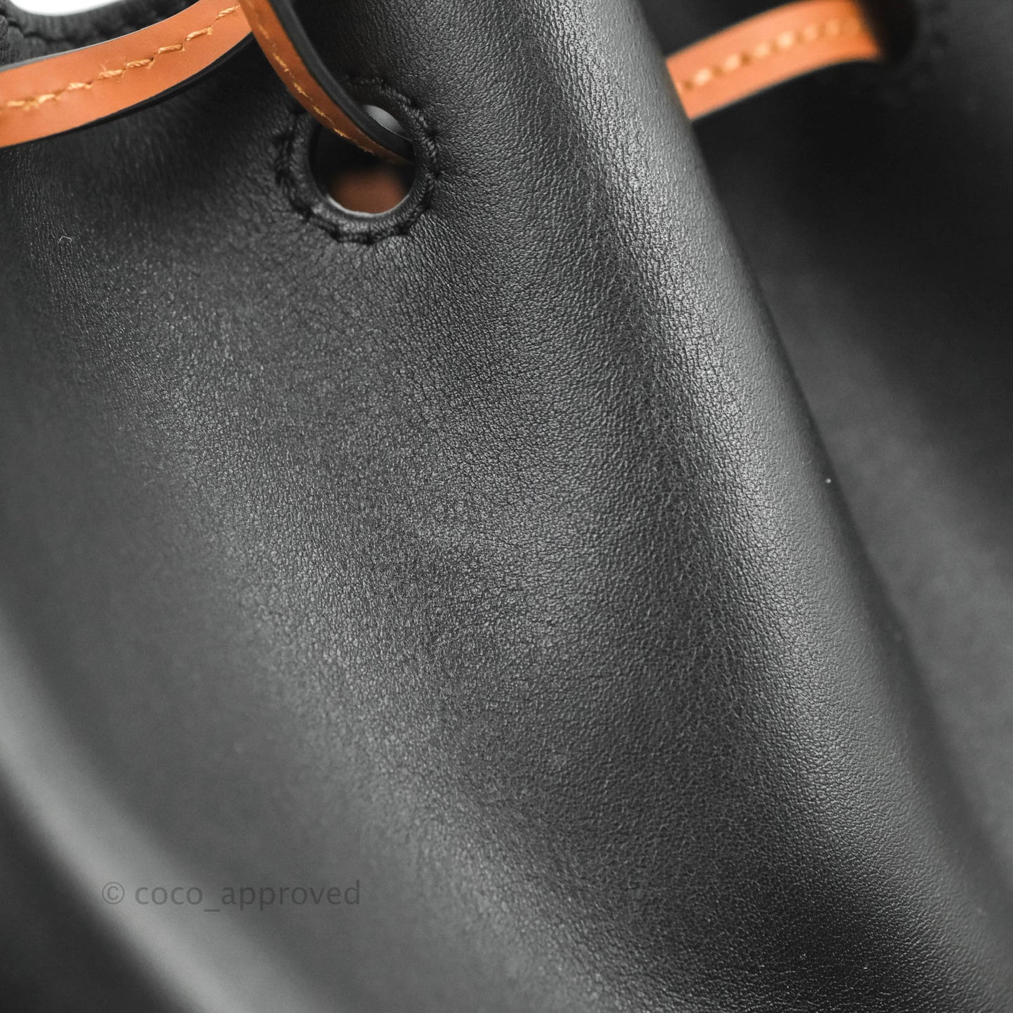 Loewe Small Balloon Bucket Bag Black Tan Calfskin