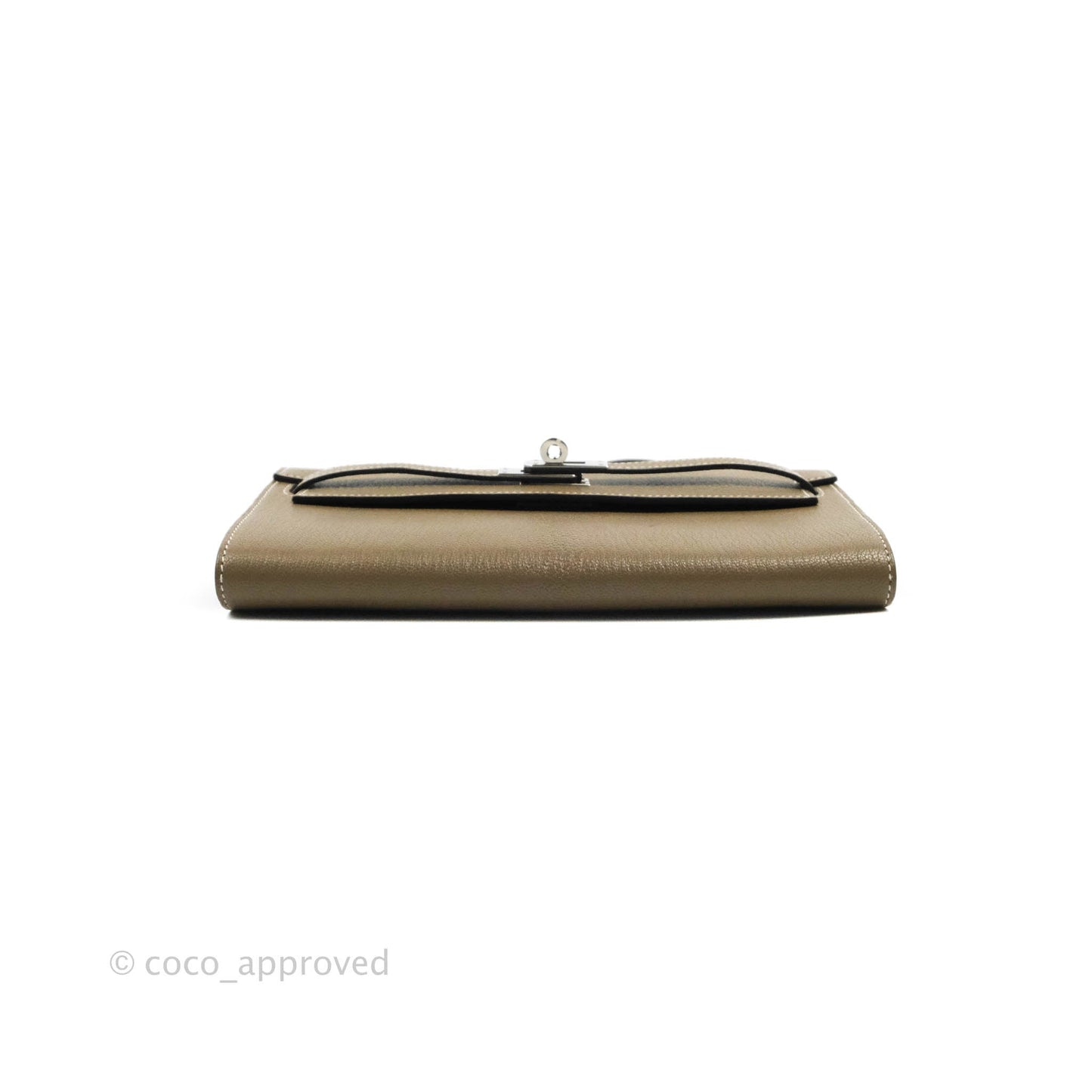 Hermès Kelly To Go Wallet Etoupe Chevre Mysore Palladium Hardware