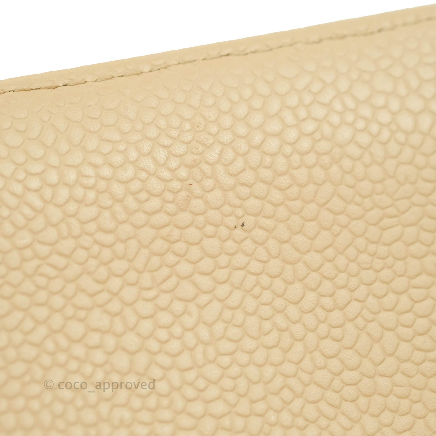 Chanel Classic M/L Medium Flap Quilted Beige Caviar Gold Hardware