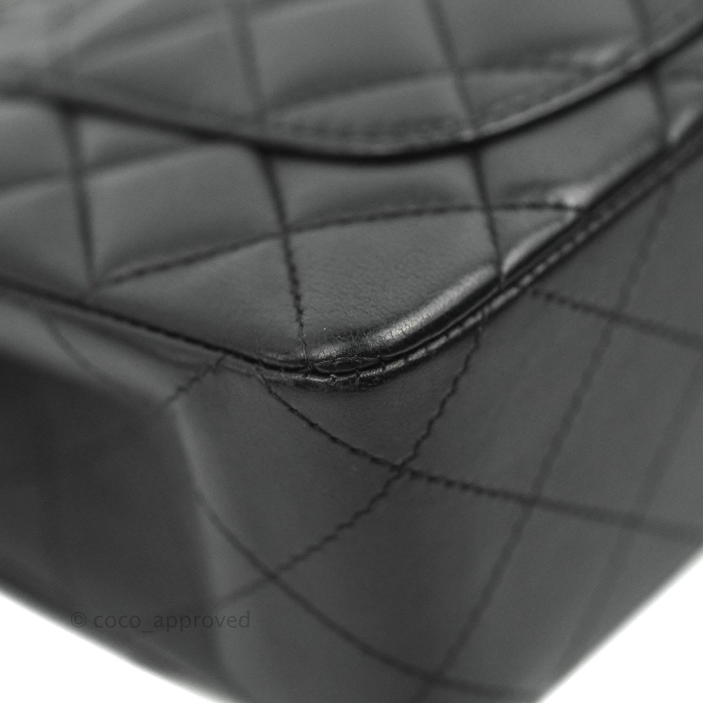 Chanel Quilted Mini Rectangular Black Lambskin Dark Silver Hardware