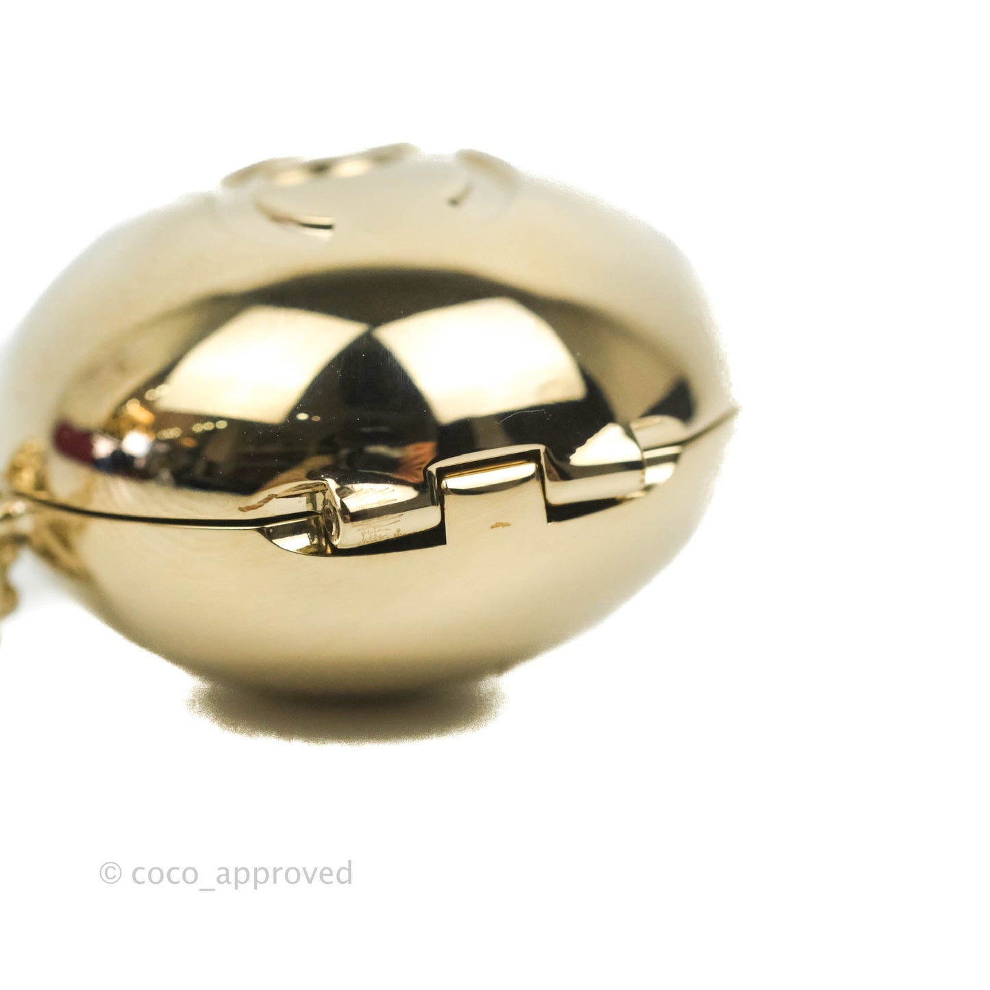 Chanel CC Locket Necklace Gold Tone 21S