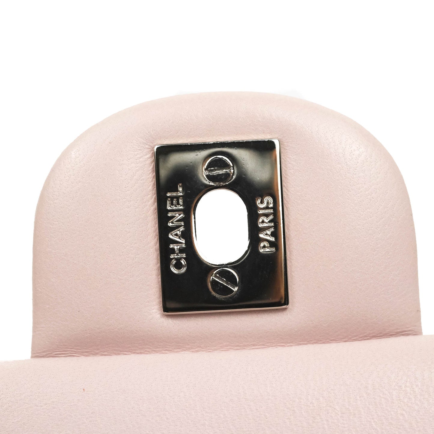 Chanel Quilted Mini Rectangular Flap Light Pink Lambskin Silver Hardware