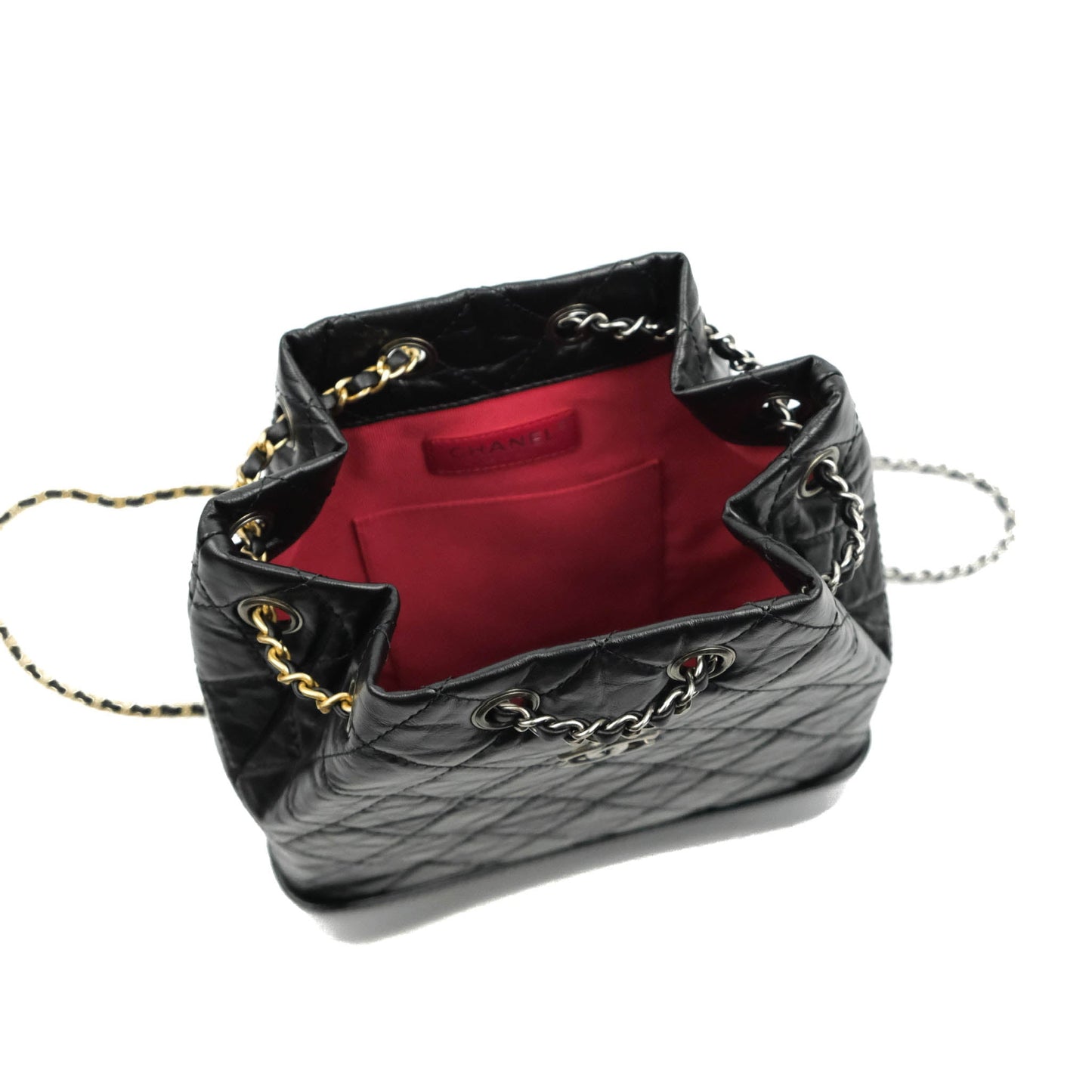 Chanel Small Gabrielle Backpack Black Aged Calfskin
