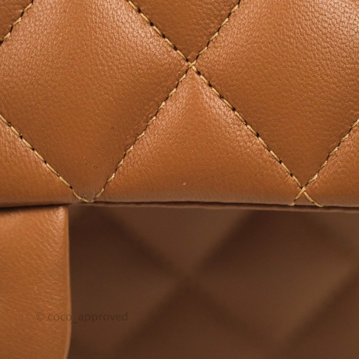 Chanel Small Classic Quilted Flap Dark Beige Caramel Lambskin Gold Hardware 22S