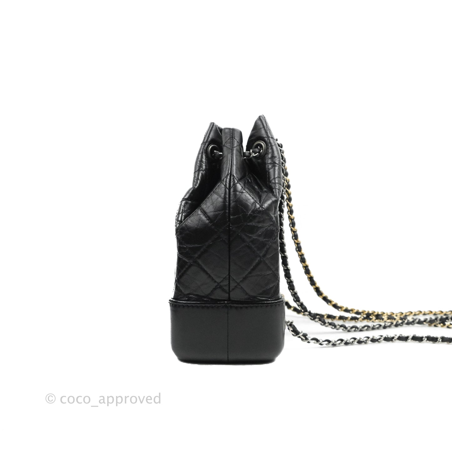 Chanel Small Gabrielle Backpack Black Aged Calfskin