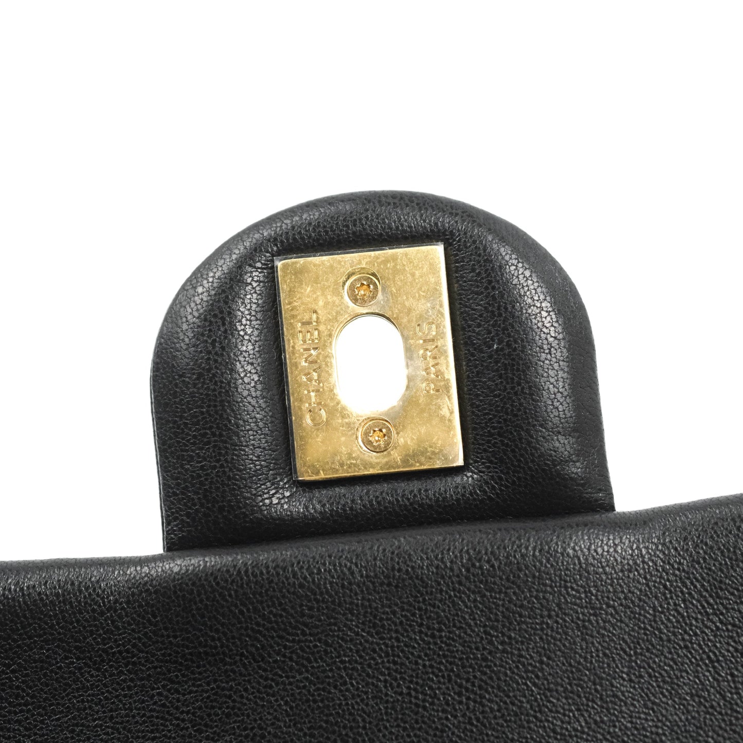 Chanel Quilted Mini Flap Bag With Chanel Logo Top Handle Lambskin Calfskin Mixed Fibers Gold Hardware