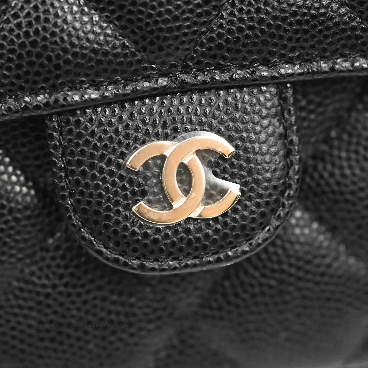 Chanel Classic Flap Phone Holder With Chain Black Caviar Gold Hardware 22A