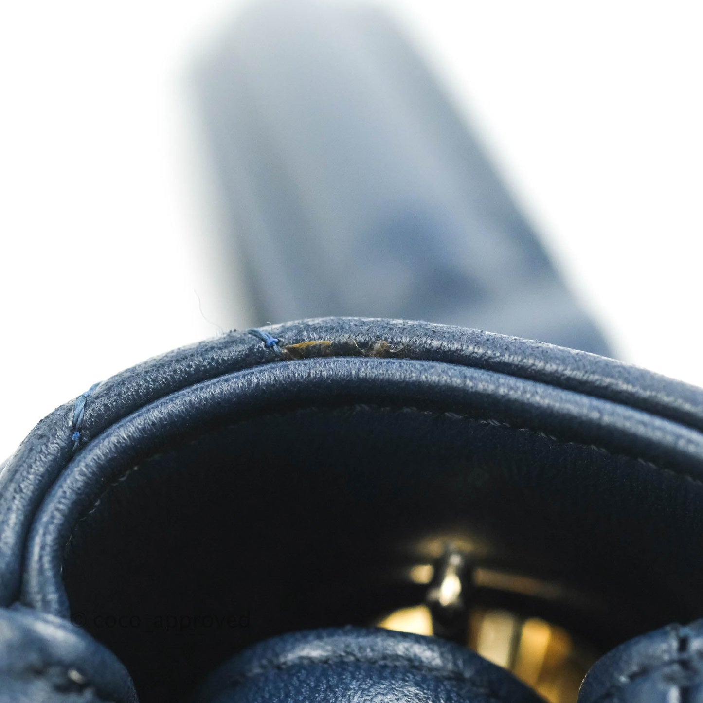 Chanel Small Trendy CC Navy Lambskin Gold Hardware
