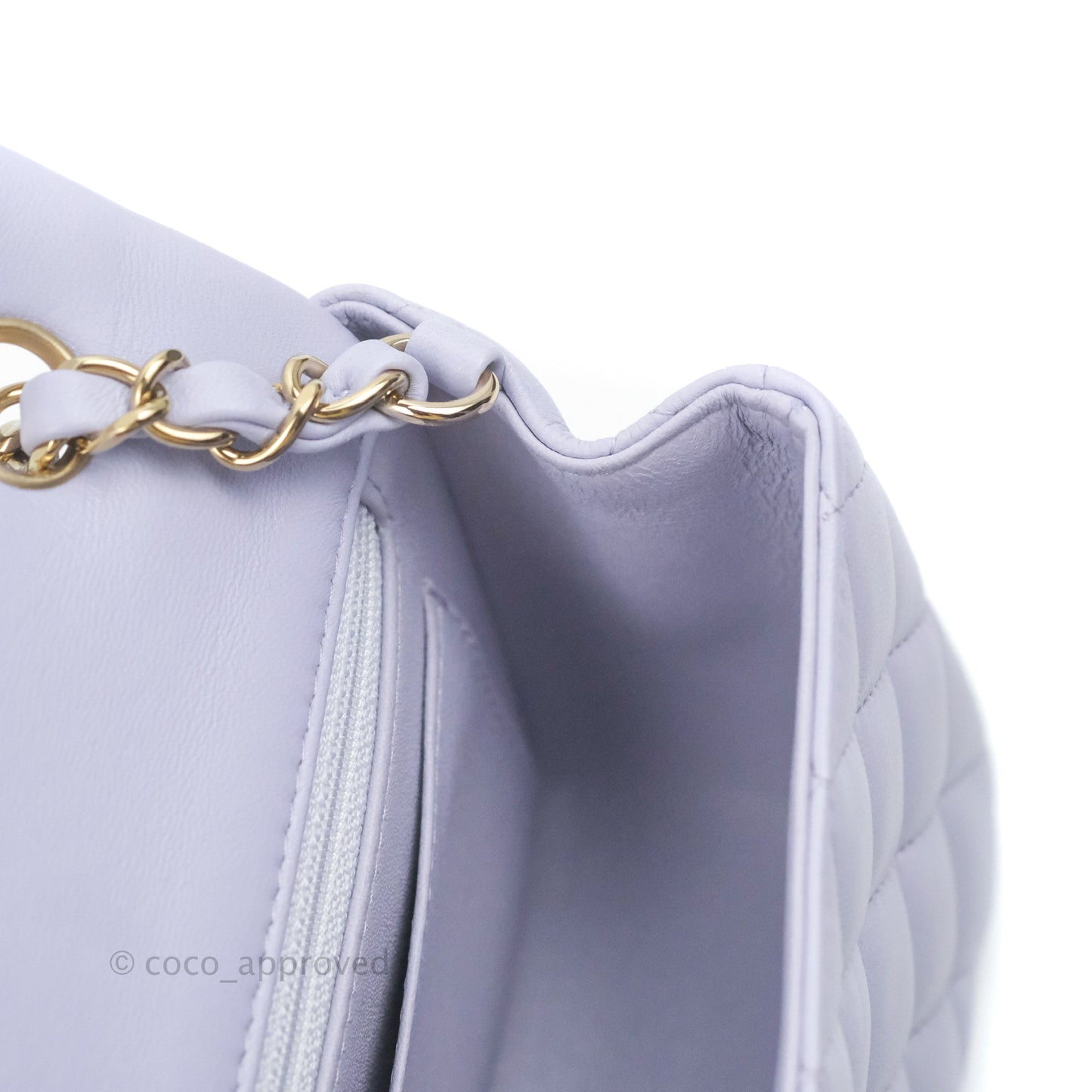 Chanel Quilted Mini Rectangular Flap Lilac Lambskin Gold Hardware
