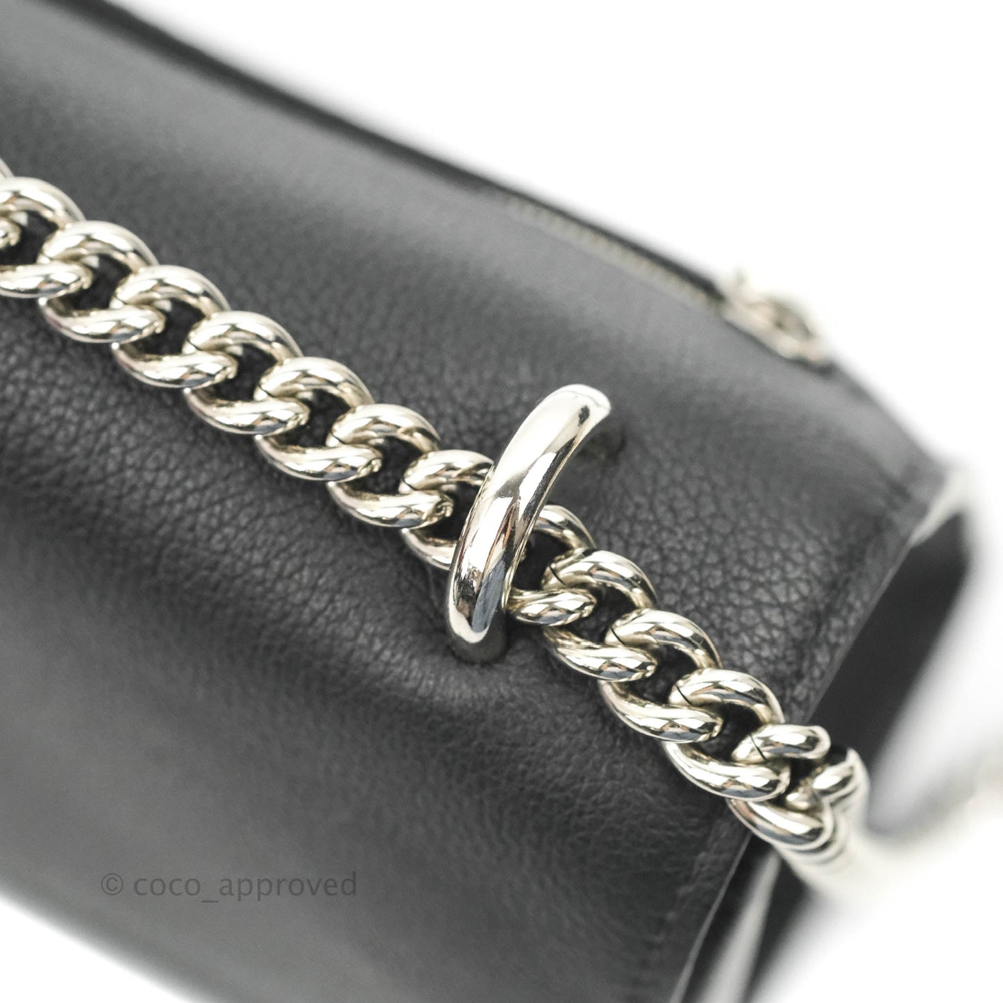 Louis Vuitton My Lockme BB Bag Black Calfskin Silver Hardware