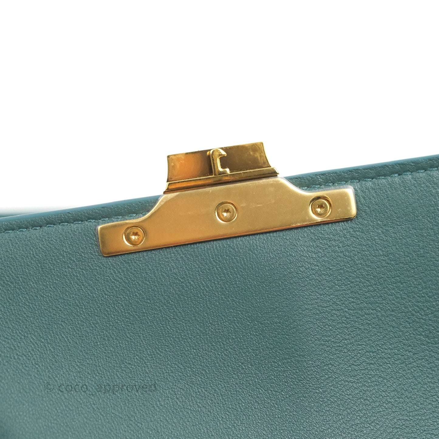 Celine Teen Triomphe Bag Shiny Calfskin Green Smoke