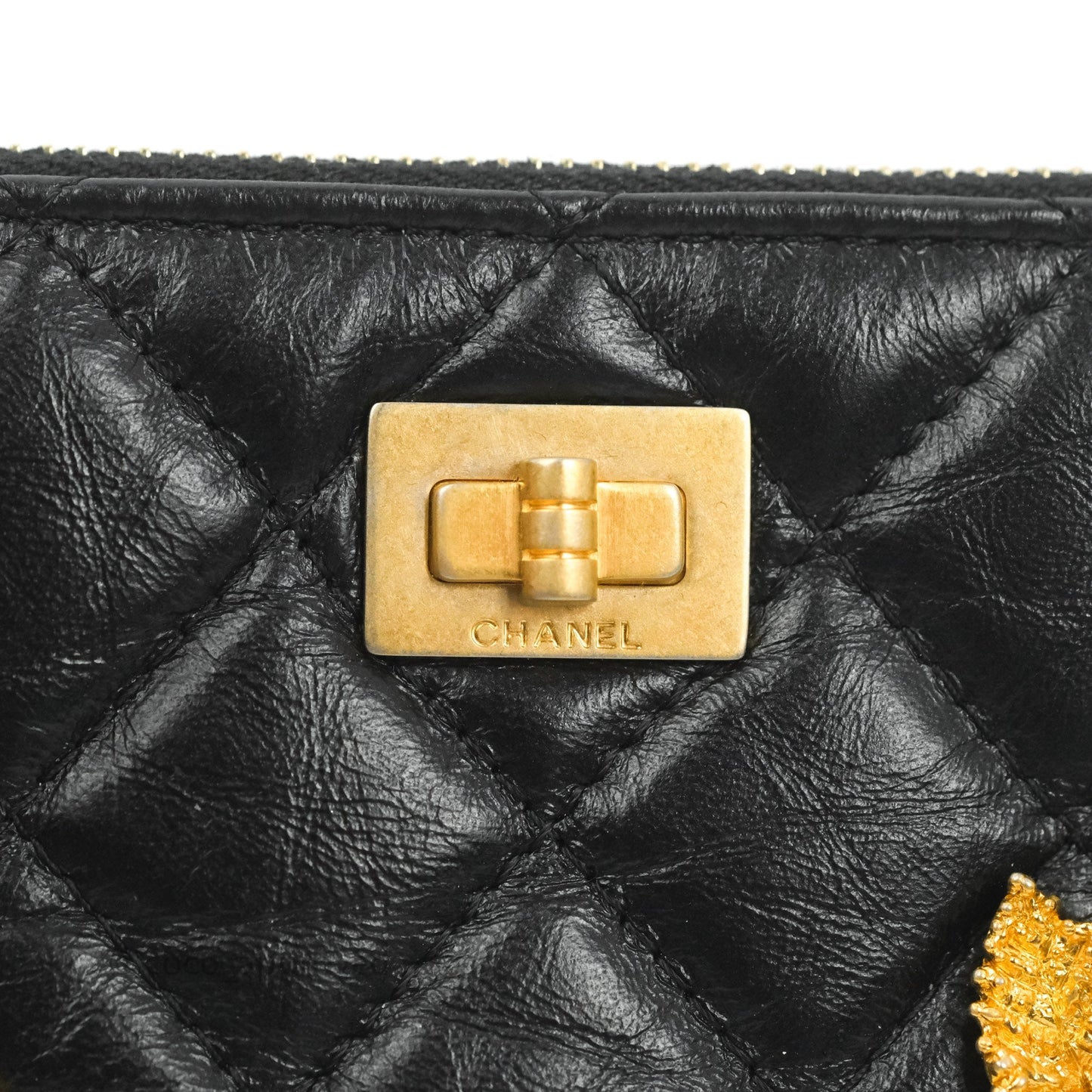 Chanel Quilted Mini Reissue O Case Gold Hardware Aged Calfskin