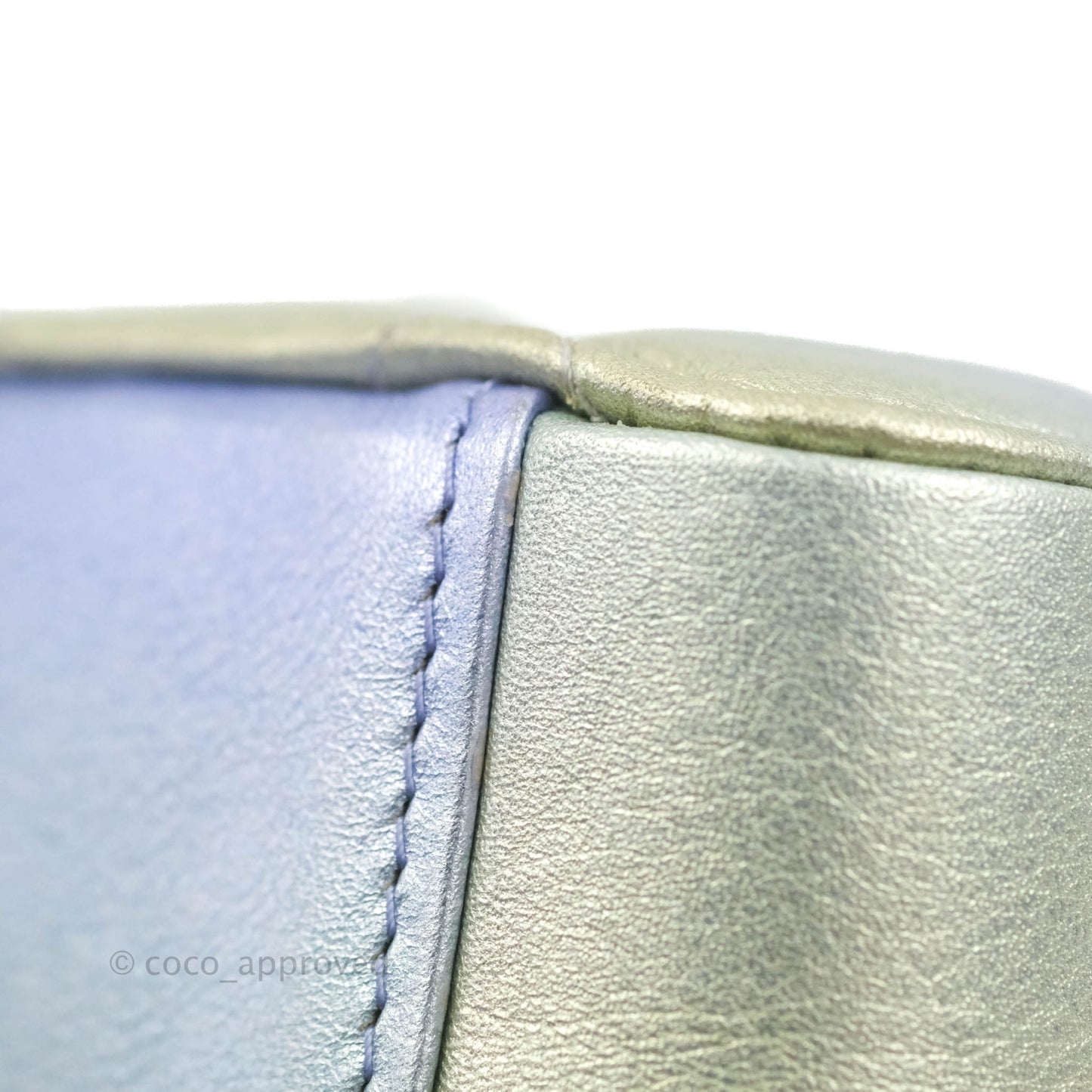 Chanel Quilted Camera Bag Metallic Rainbow Lambskin Rainbow Hardware