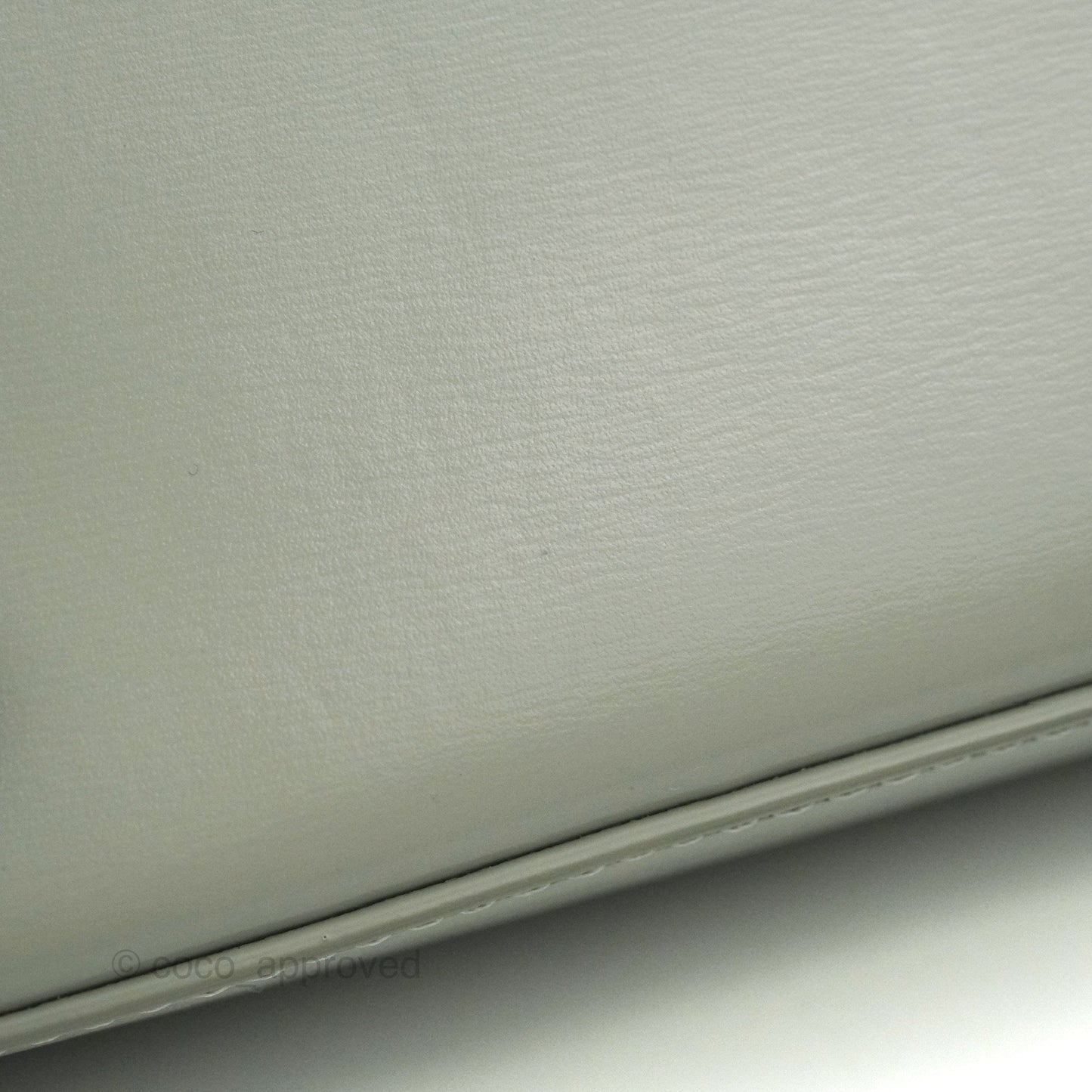 Celine Chain Shoulder Bag Pale Grey Shiny Calfskin