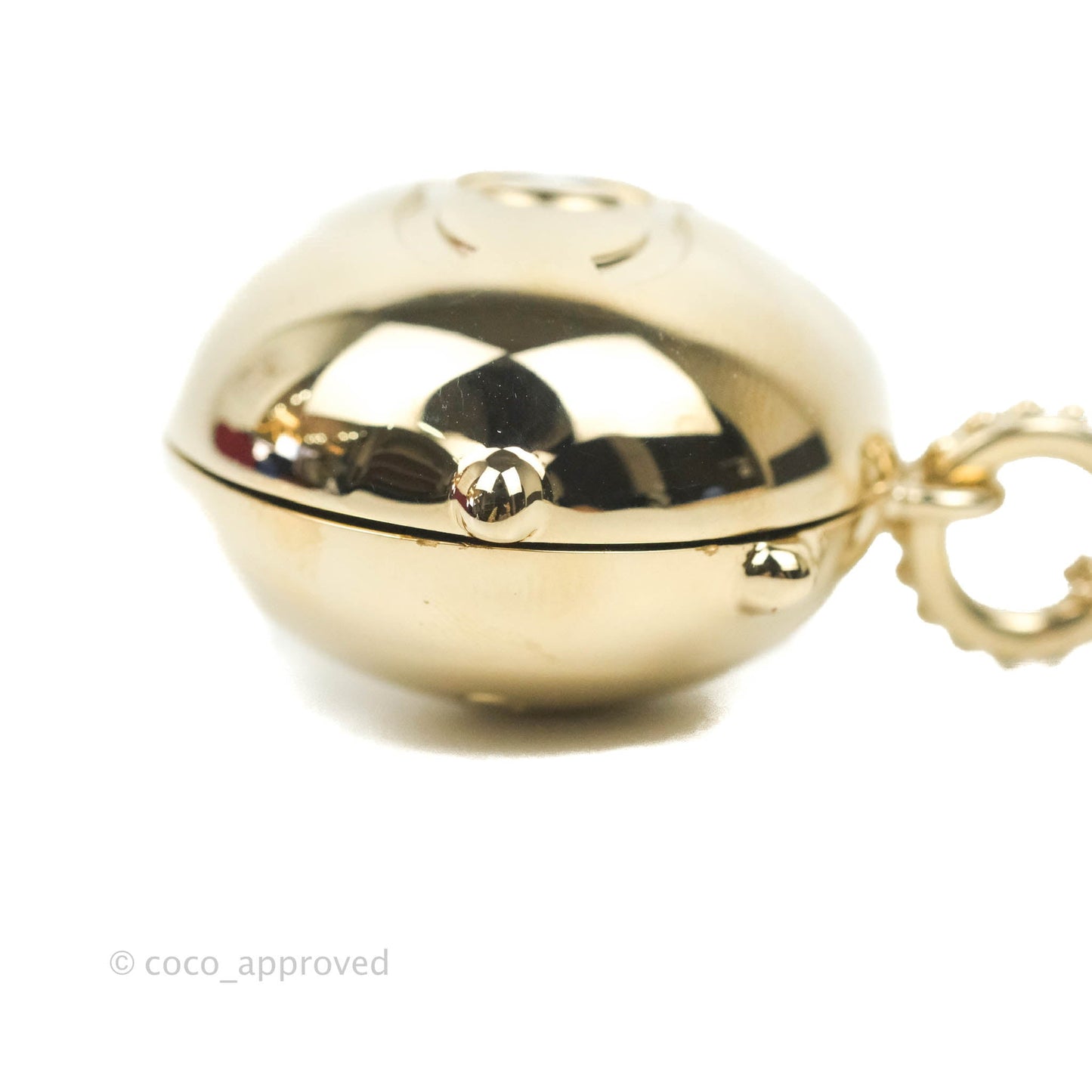 Chanel CC Locket Necklace Gold Tone 21S