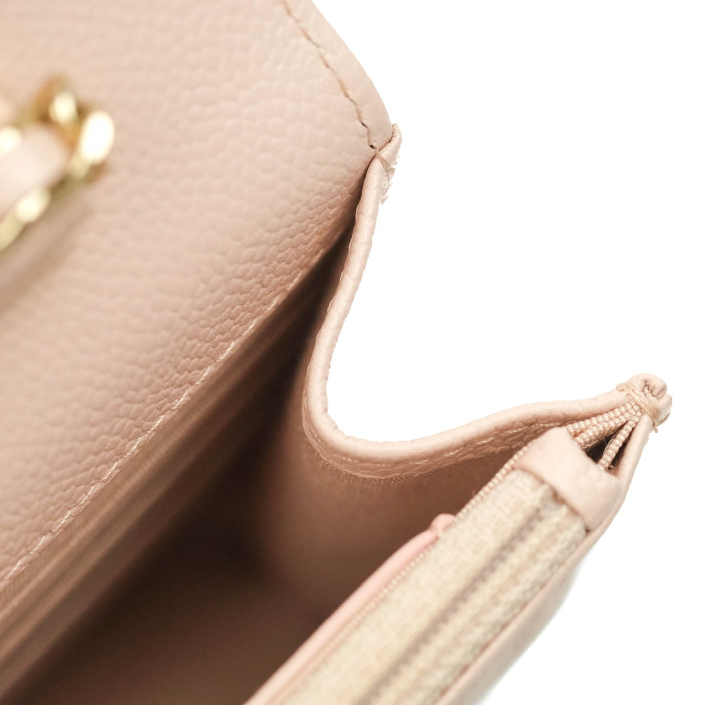 Chanel Wallet on Chain Pale Pink Caviar Gold Hardware 21C
