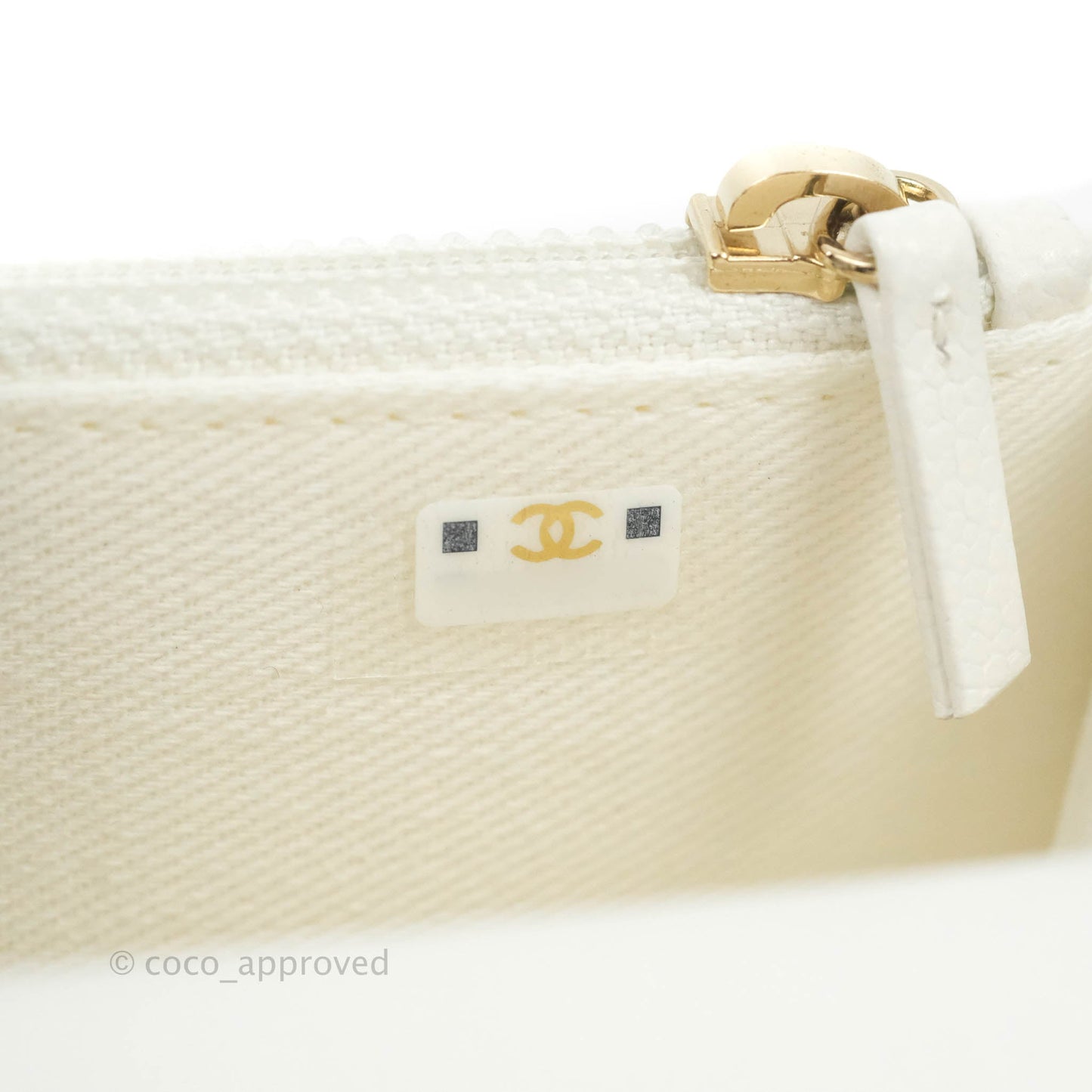 Chanel Business Affinity Clutch With Chain White Caviar Gold Hardware