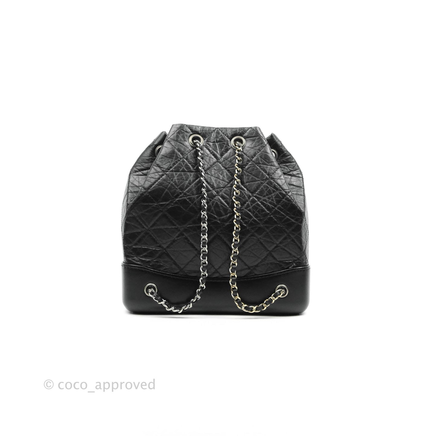 Chanel Small Gabrielle Backpack Black Aged Calfskin