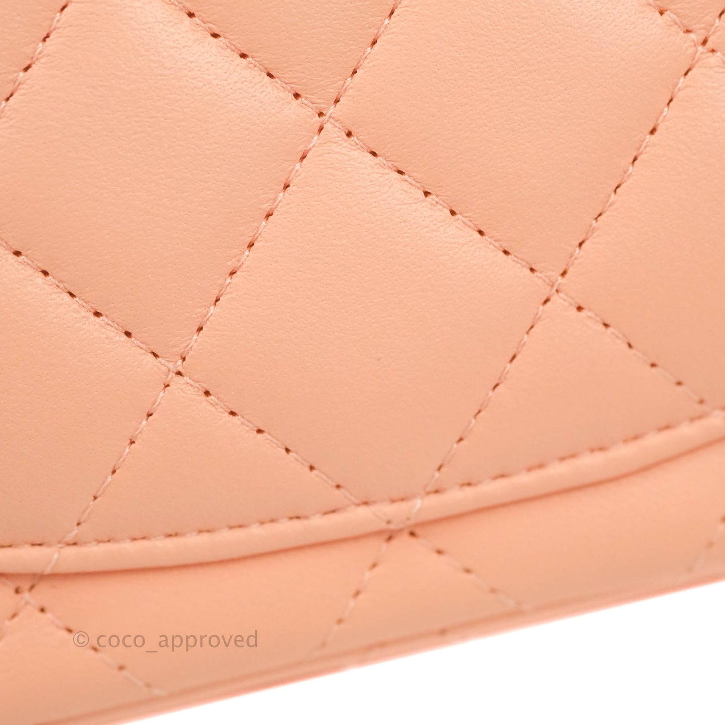 Chanel Quilted Mini Rectangular Flap Orange Clair Lambskin Gold Hardware