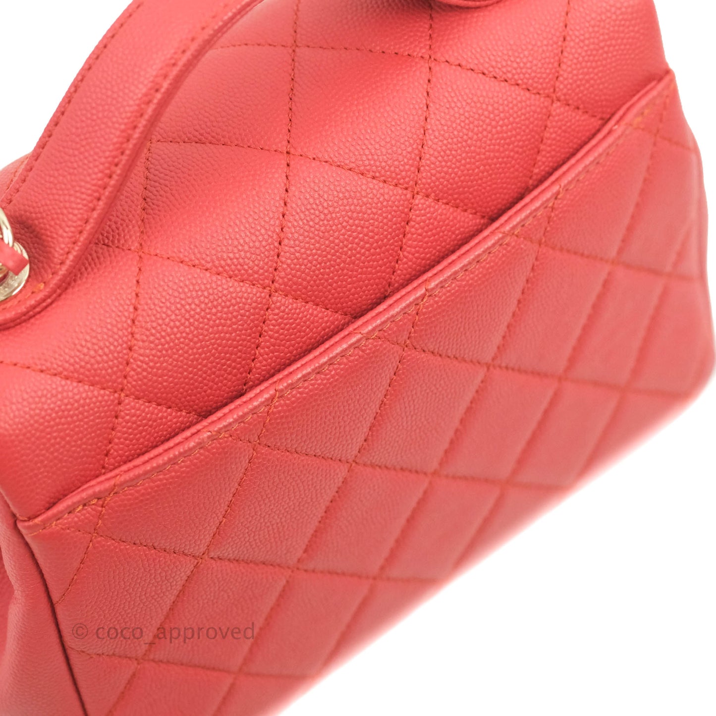 Chanel Quilted Small Business Affinity Flap Red Caviar Gold Hardware